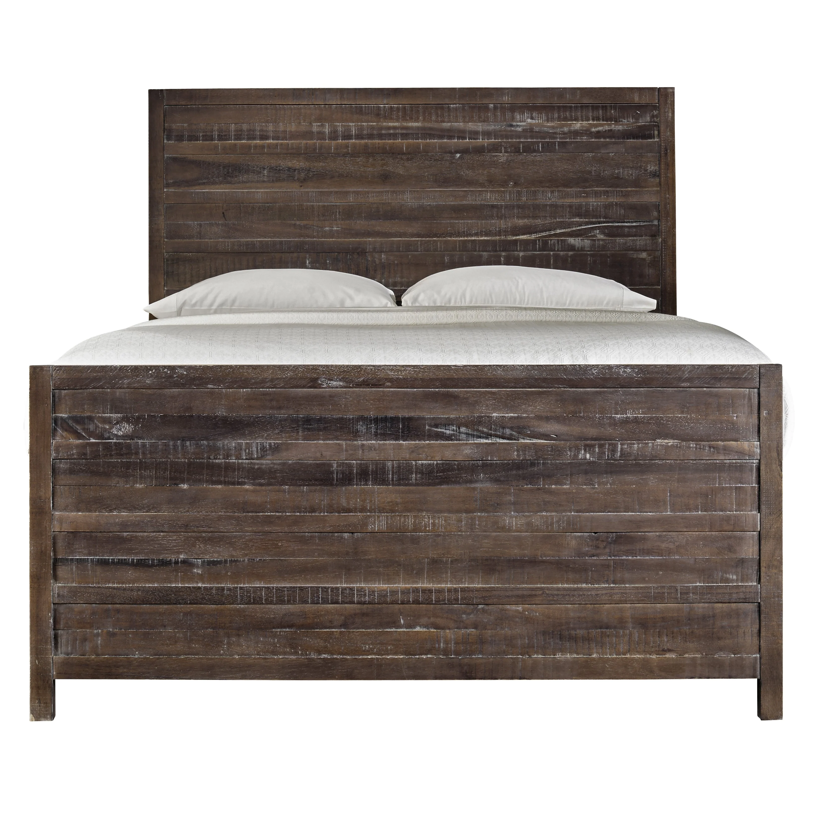 Townsend Solid Wood Eastern King Panel Bed in Java - Image 4