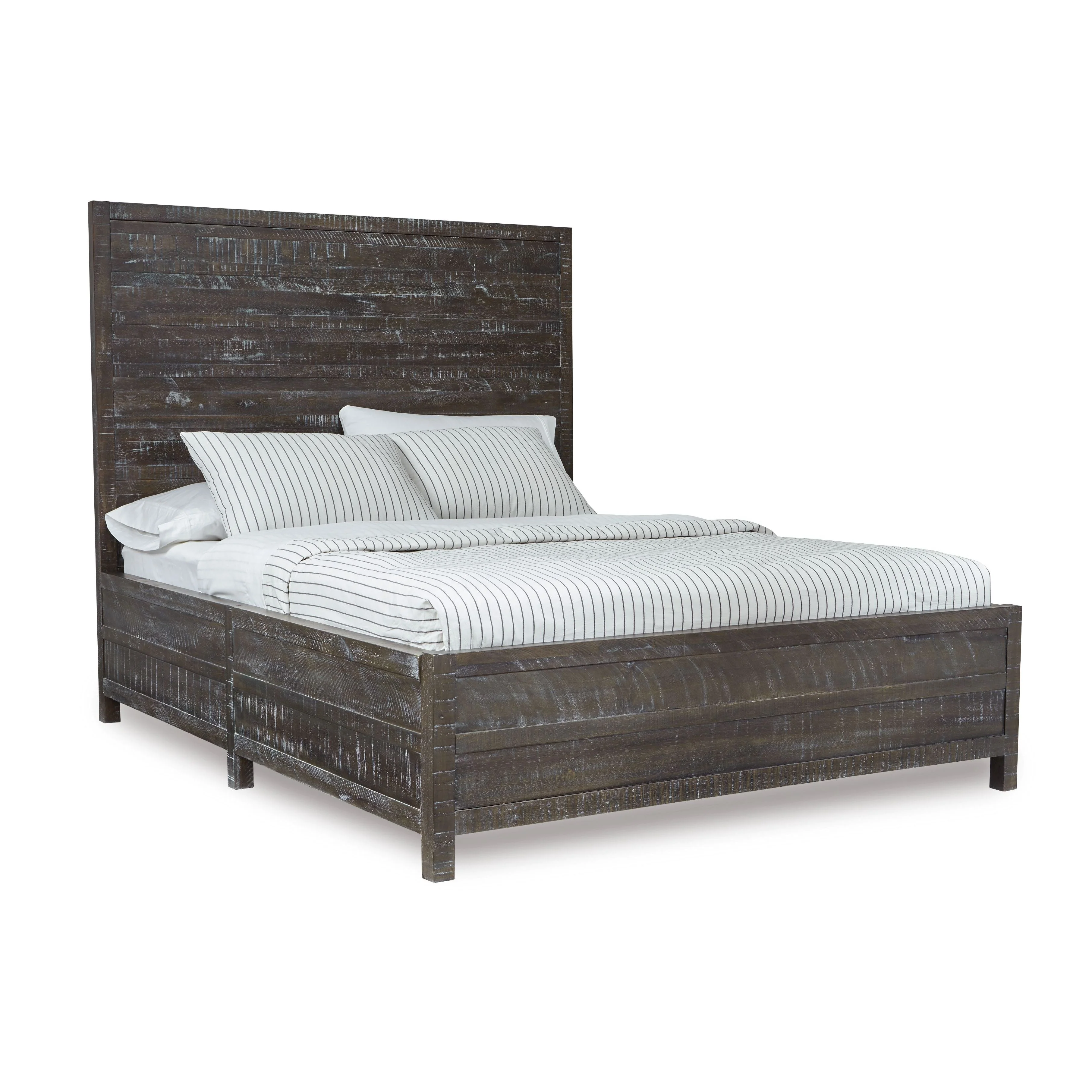 Townsend Solid Wood Queen Low-Profile Bed in Gunmetal - Image 4