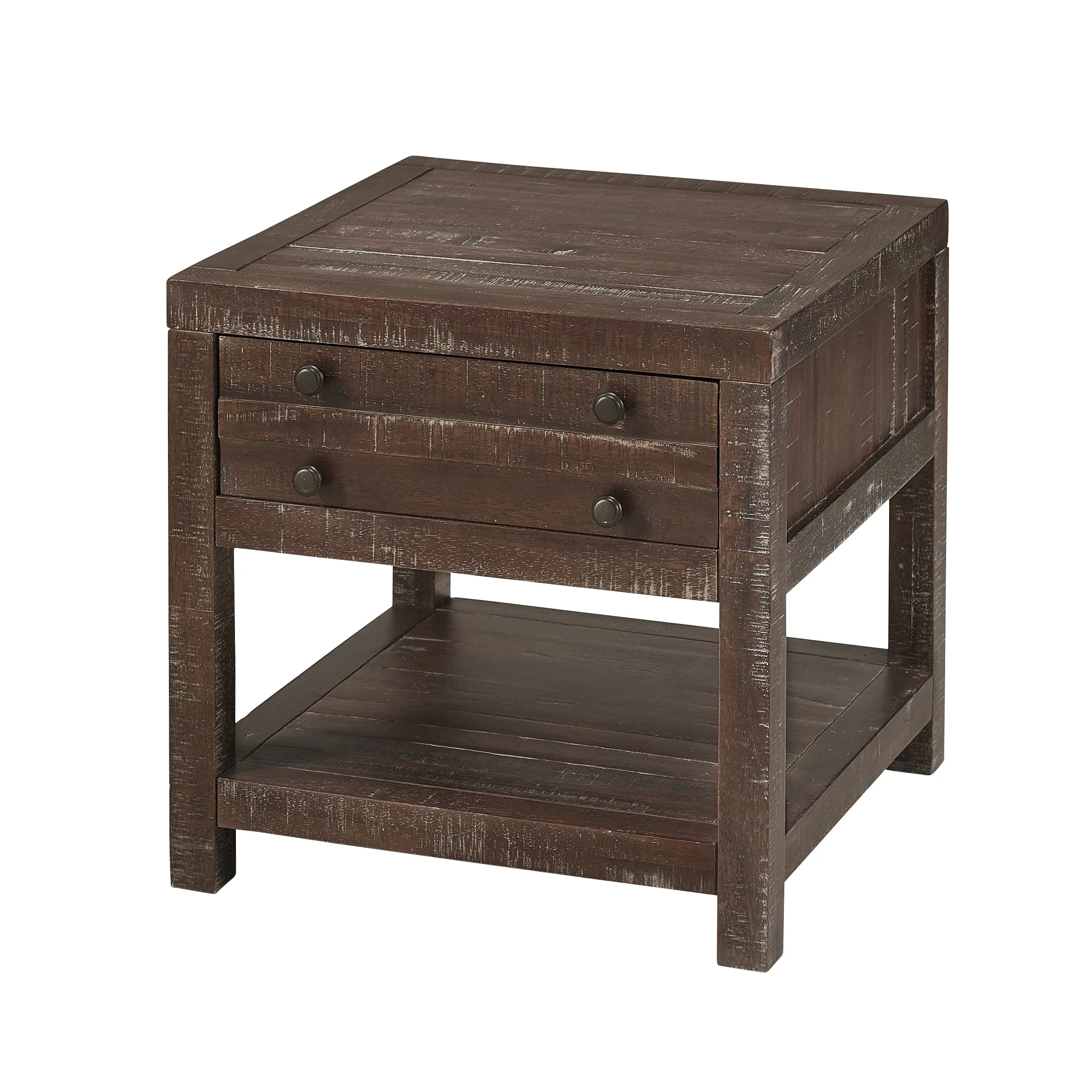 Townsend Solid Wood Side Table in Java - Image 4