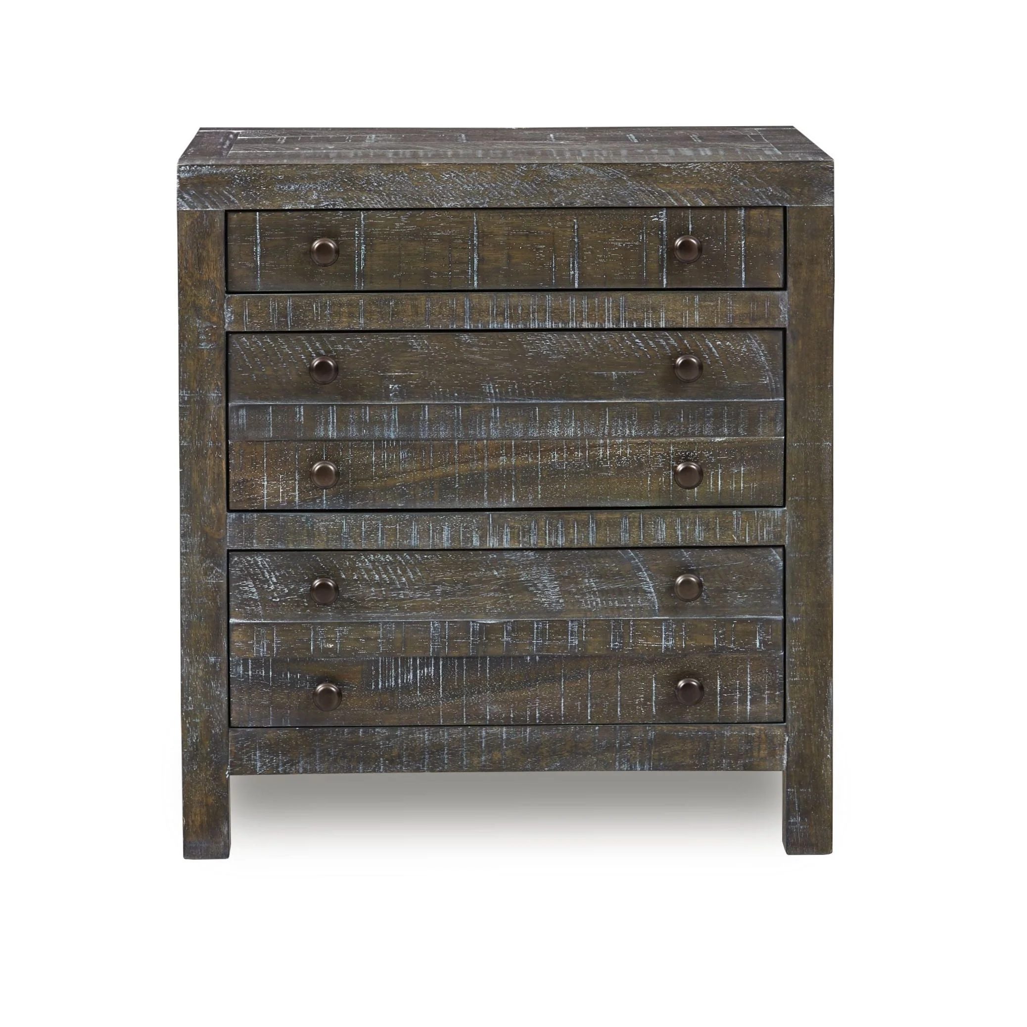 Townsend Solid Wood Three Drawer Nighstand in Gunmetal - Image 4