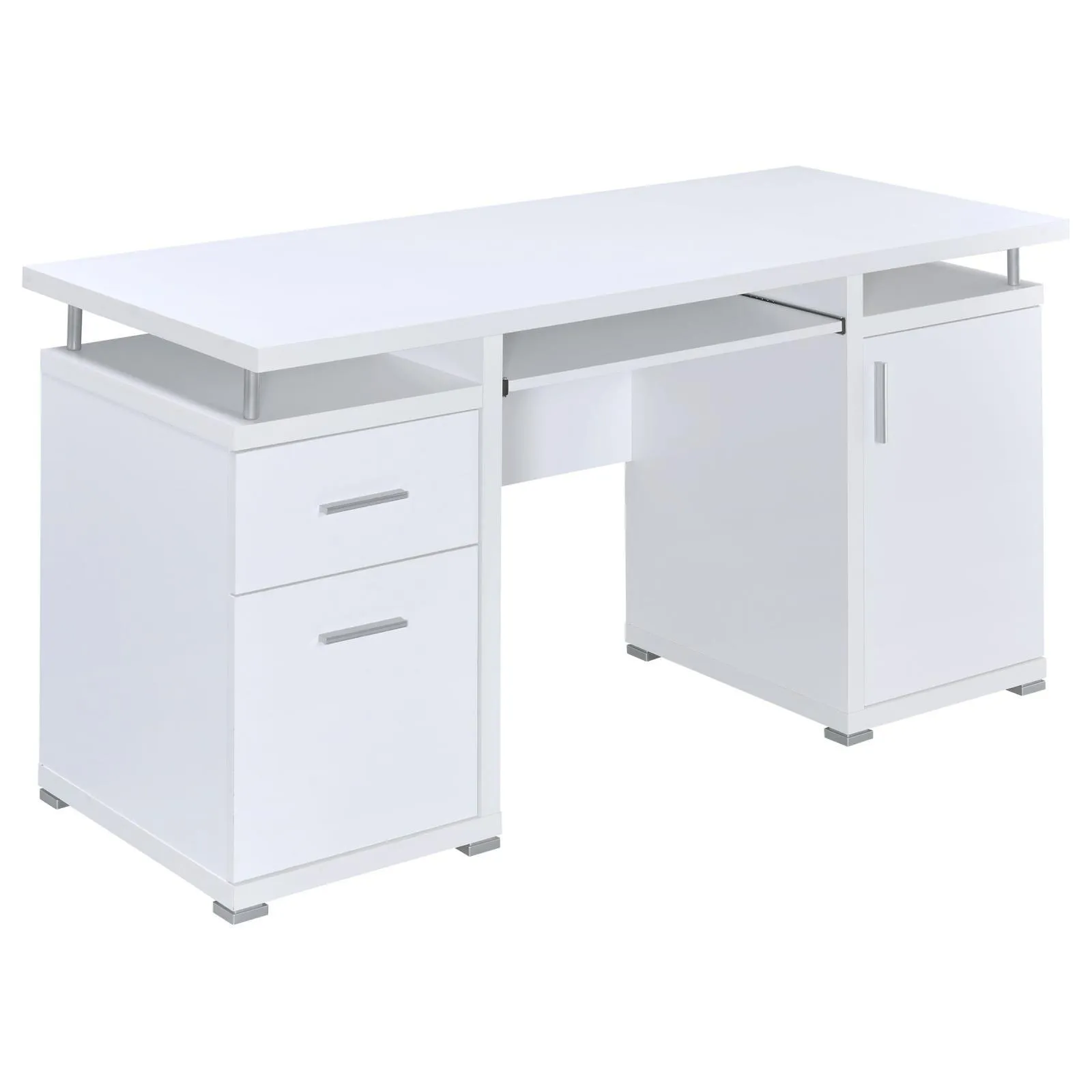 Tracy White 2-Drawer Computer Desk - Image 2