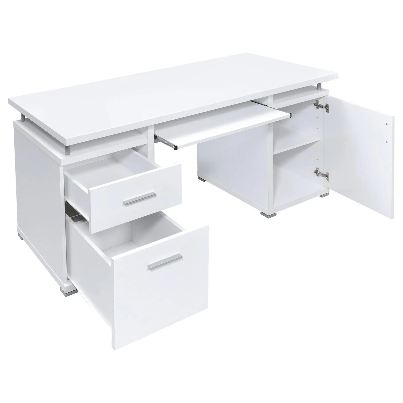 Tracy White 2-Drawer Computer Desk - Image 3