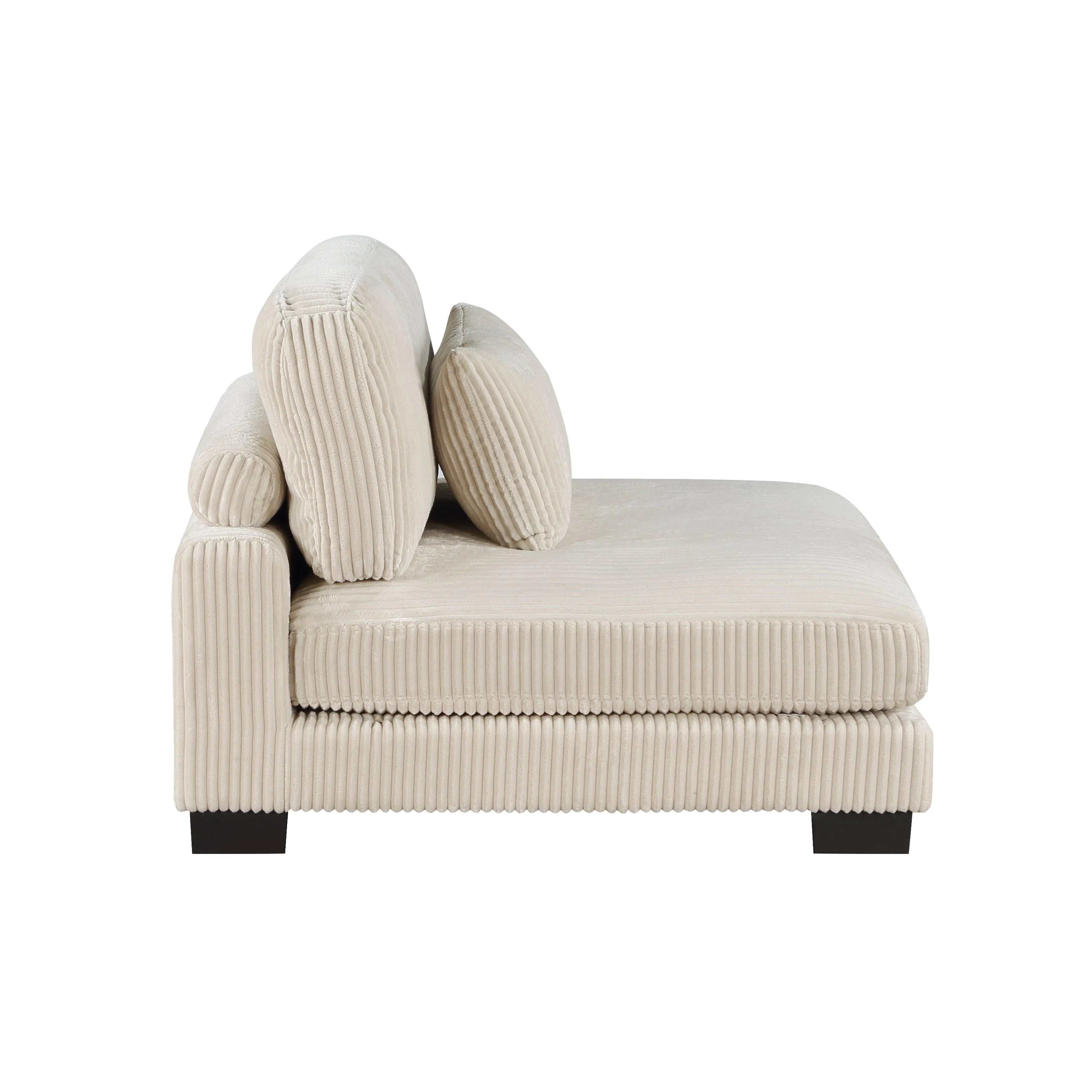 Traverse Beige Corduroy 3-Piece Sofa - Image 7