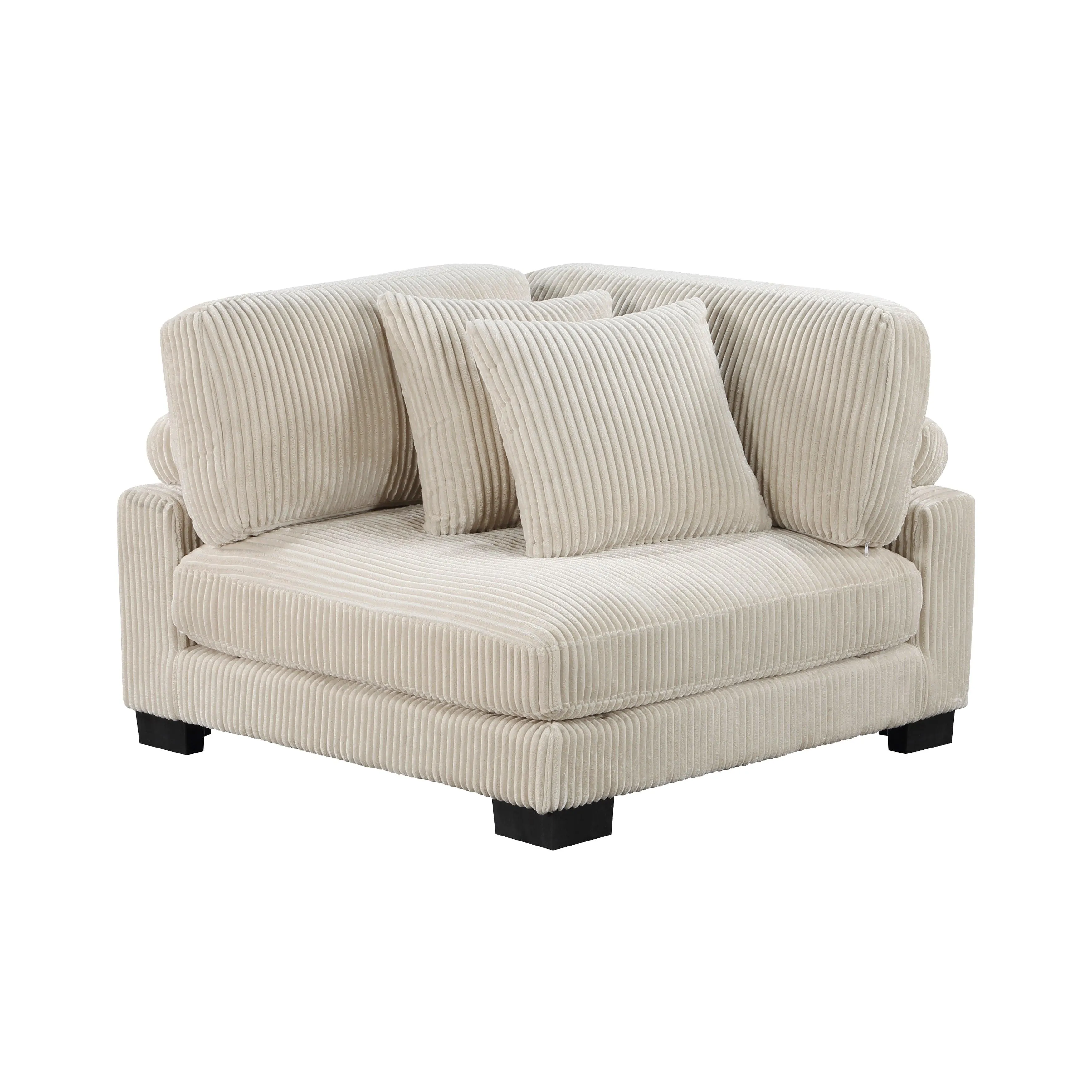 Traverse Beige Corduroy 5-Piece Modular Sectional - Image 9