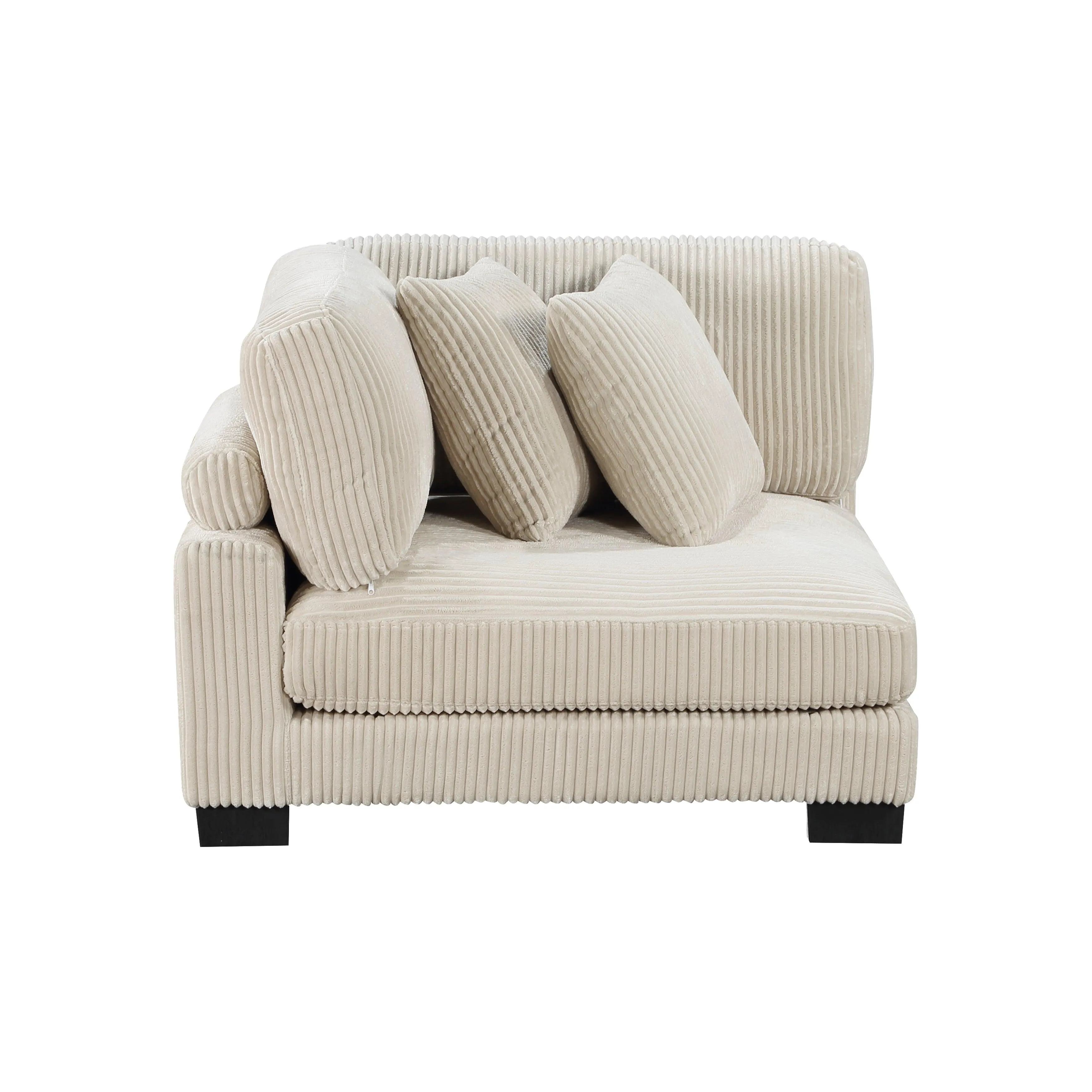 Traverse Beige Corduroy Corner Seat - Image 4
