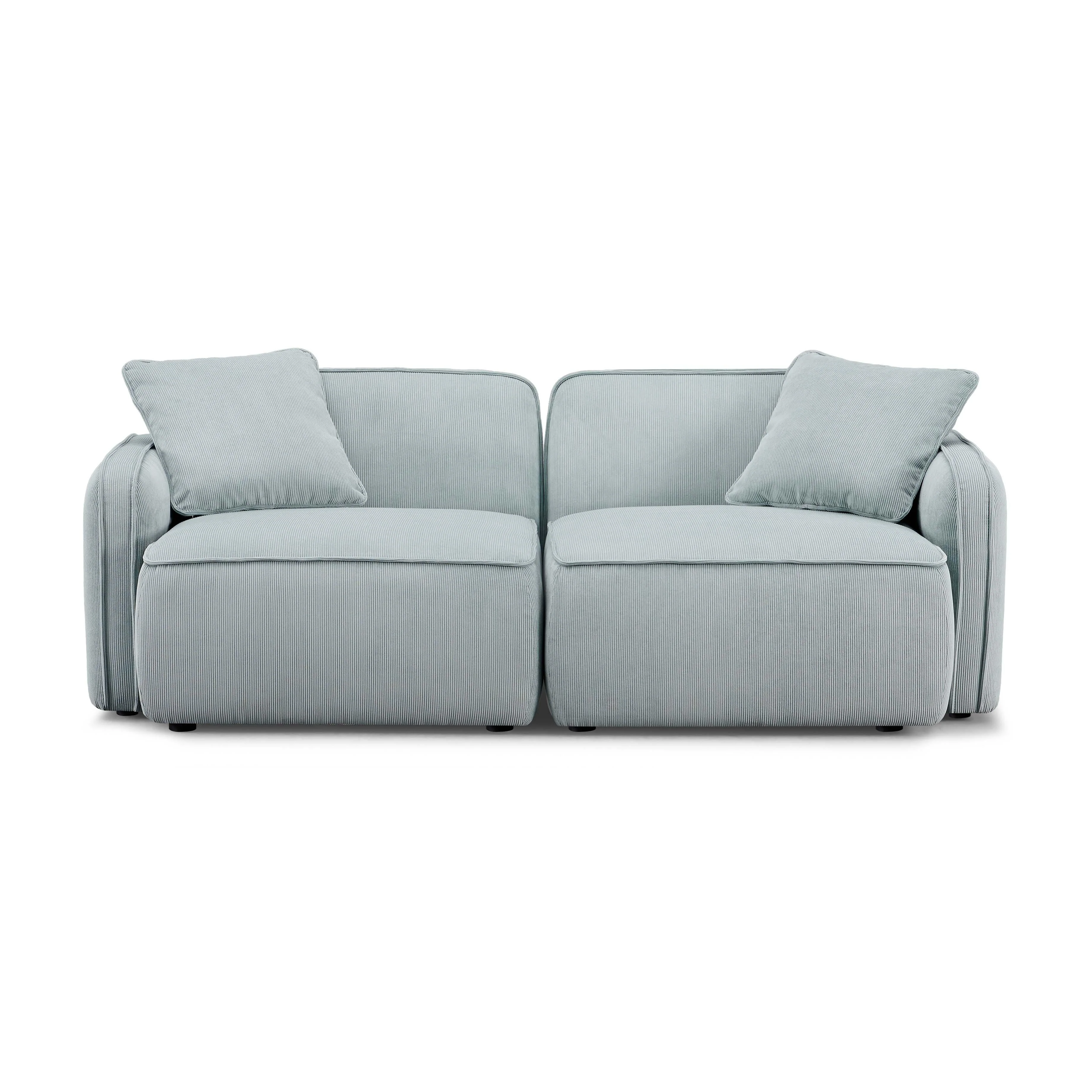 Travie Performance Corduroy Velvet Modular Loveseat - Image 10
