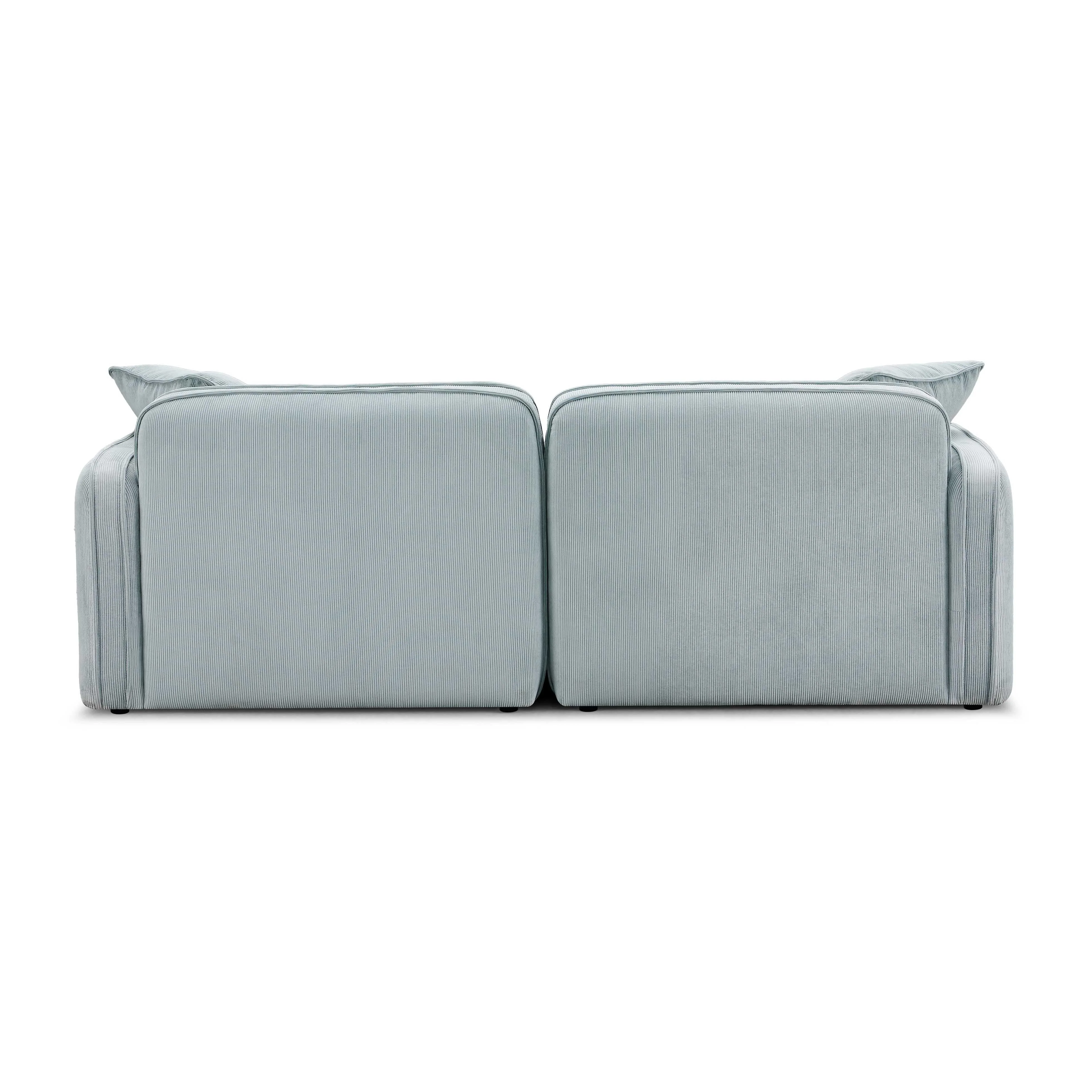 Travie Performance Corduroy Velvet Modular Loveseat - Image 11