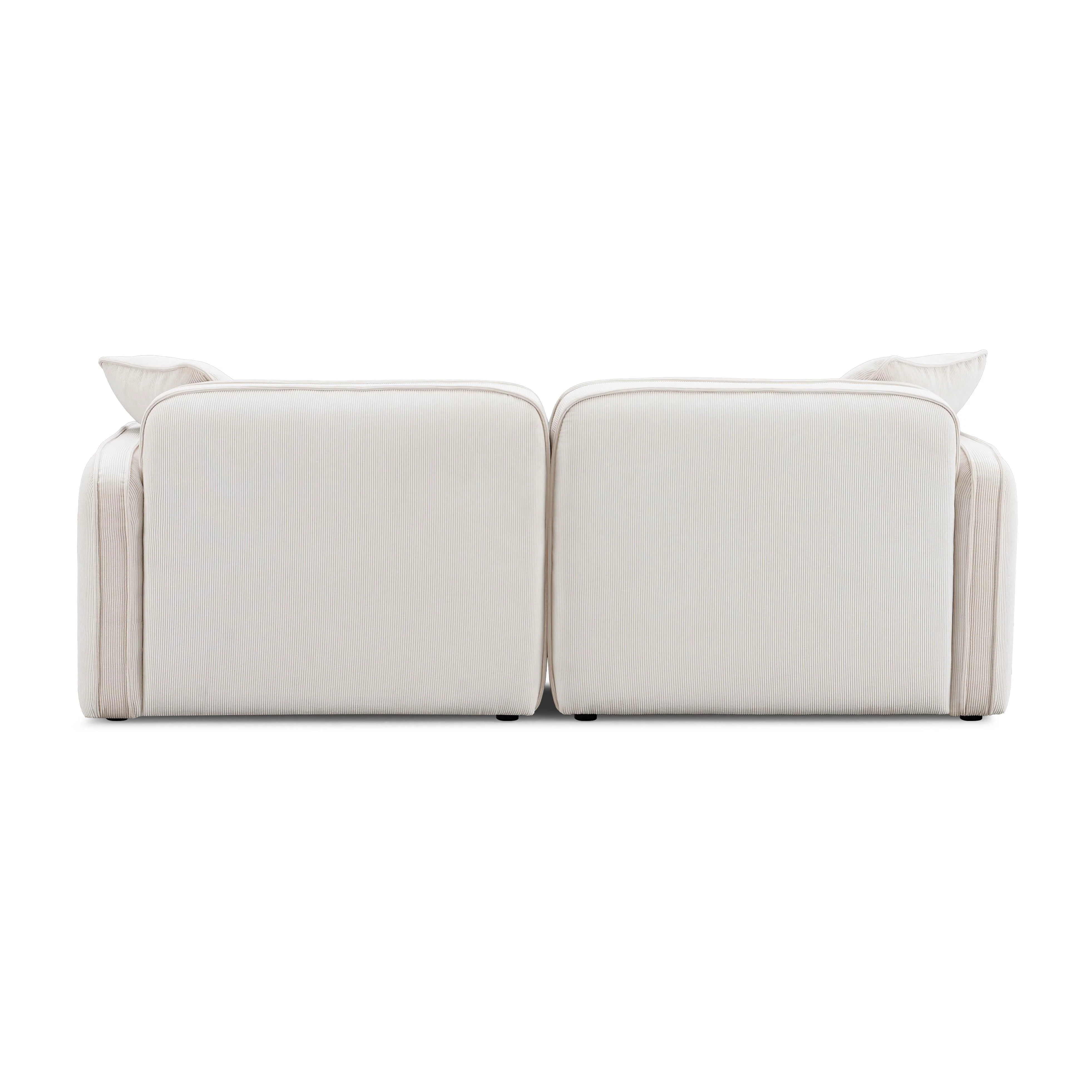 Travie Performance Corduroy Velvet Modular Loveseat - Image 4