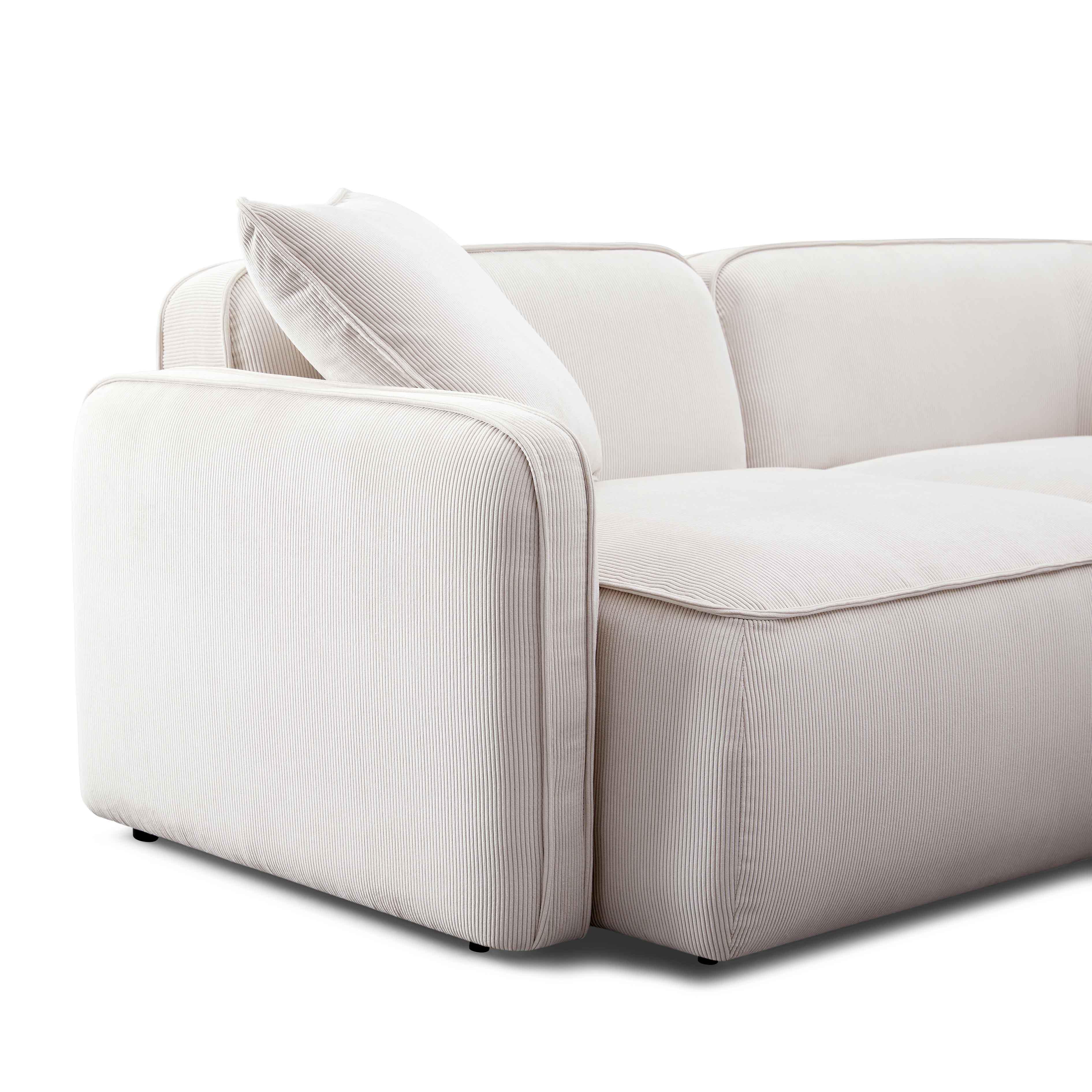 Travie Performance Corduroy Velvet Modular Loveseat - Image 5