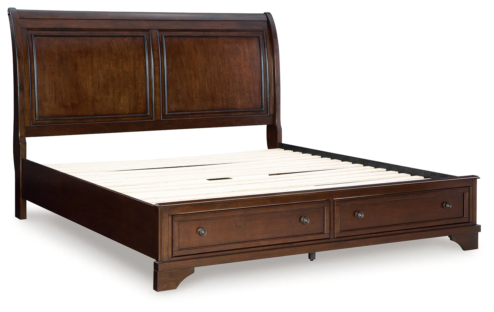 Trellington Brown Queen Sleigh Storage Bed - Image 3