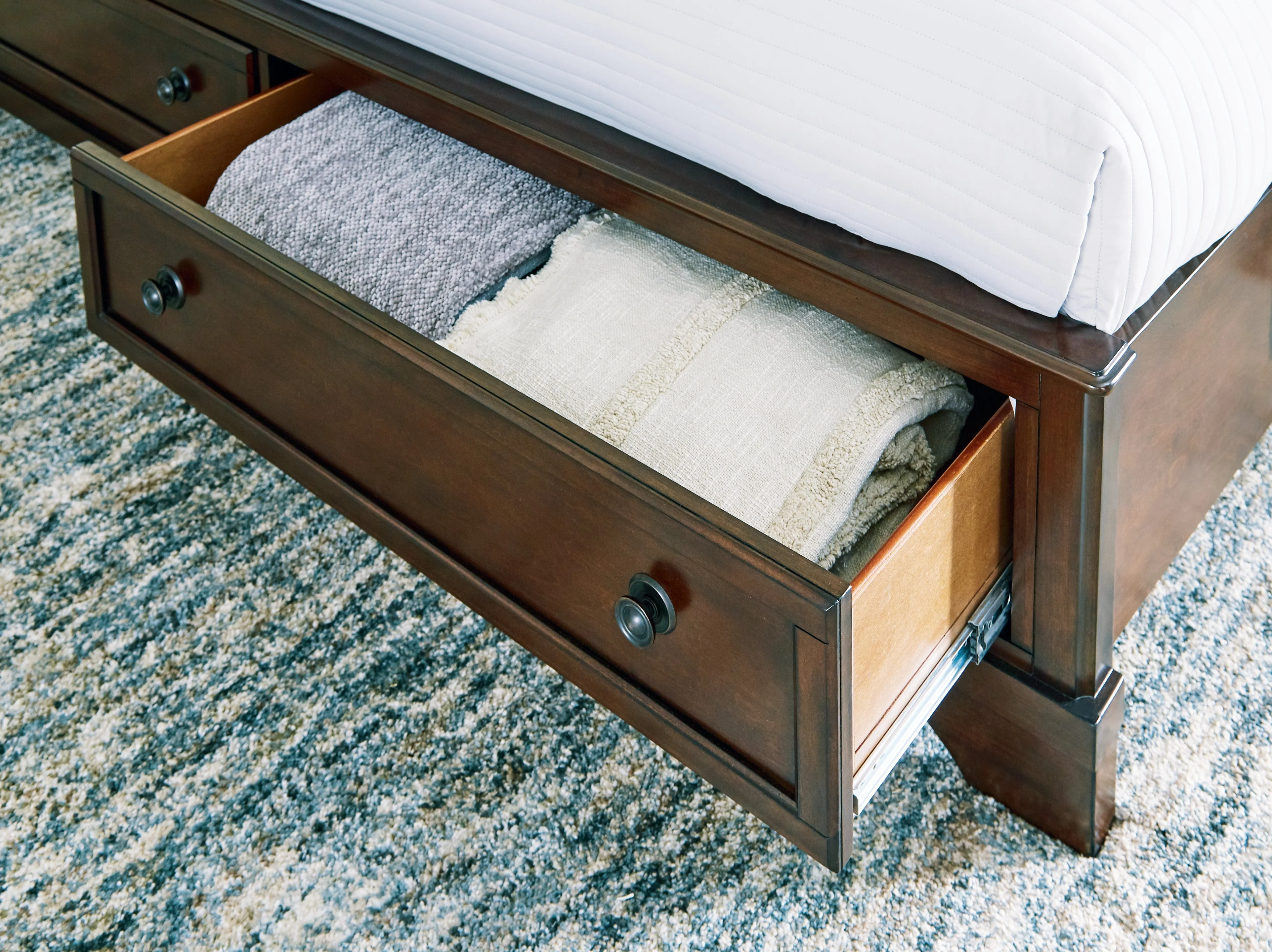 Trellington Brown Queen Sleigh Storage Bed - Image 7