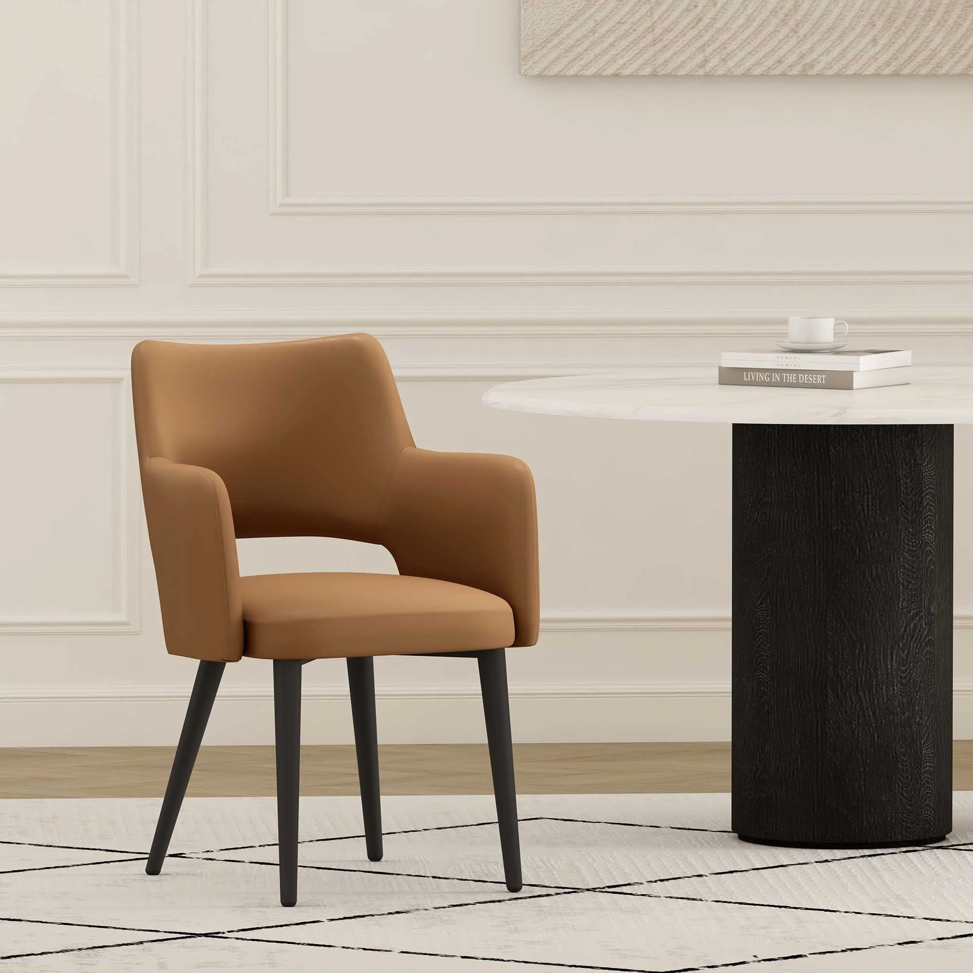Tremont Dining Arm Chair in Saddle - Image 2