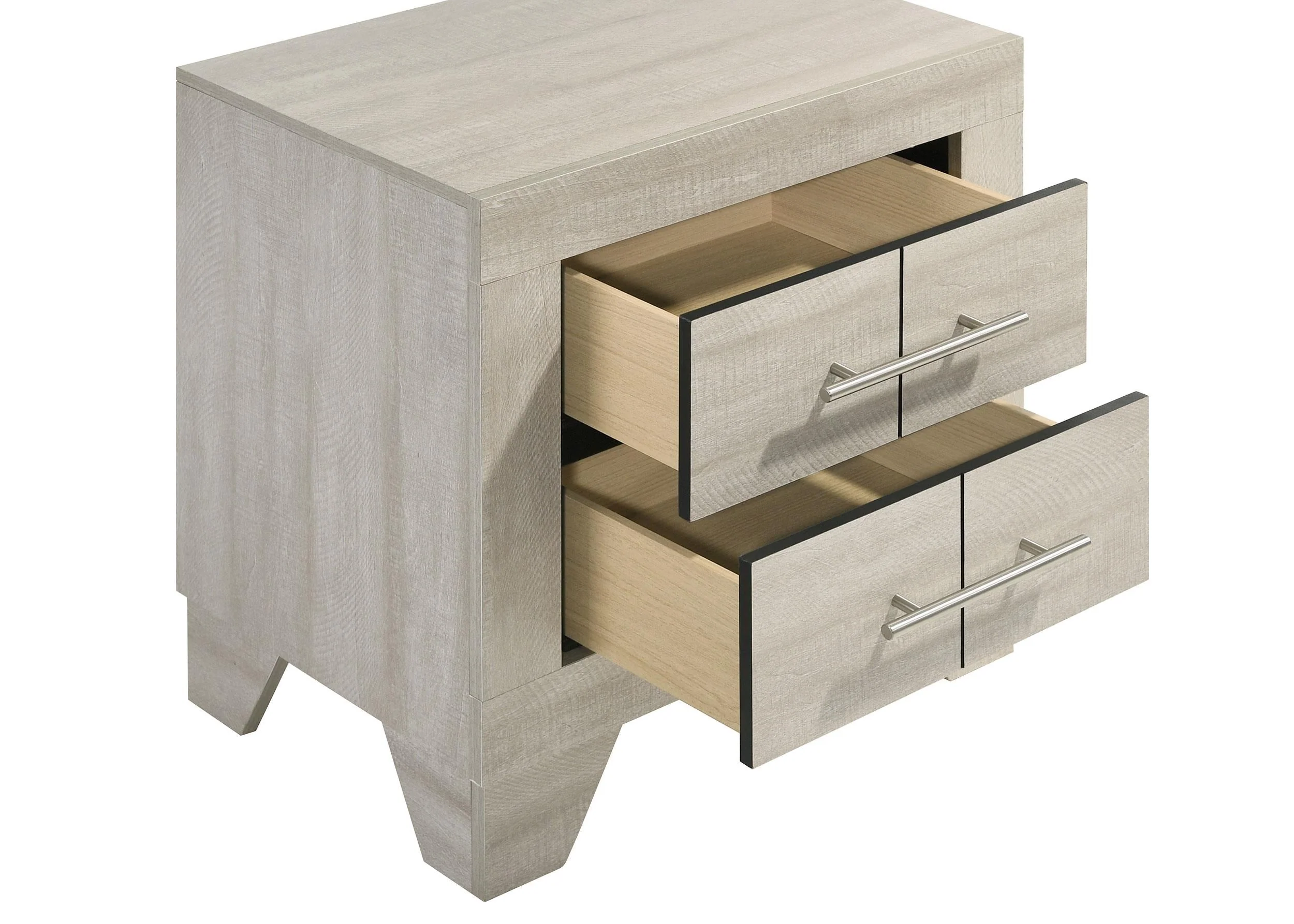 Trenton Rustic Cream 2-Drawer Nightstand - Image 10
