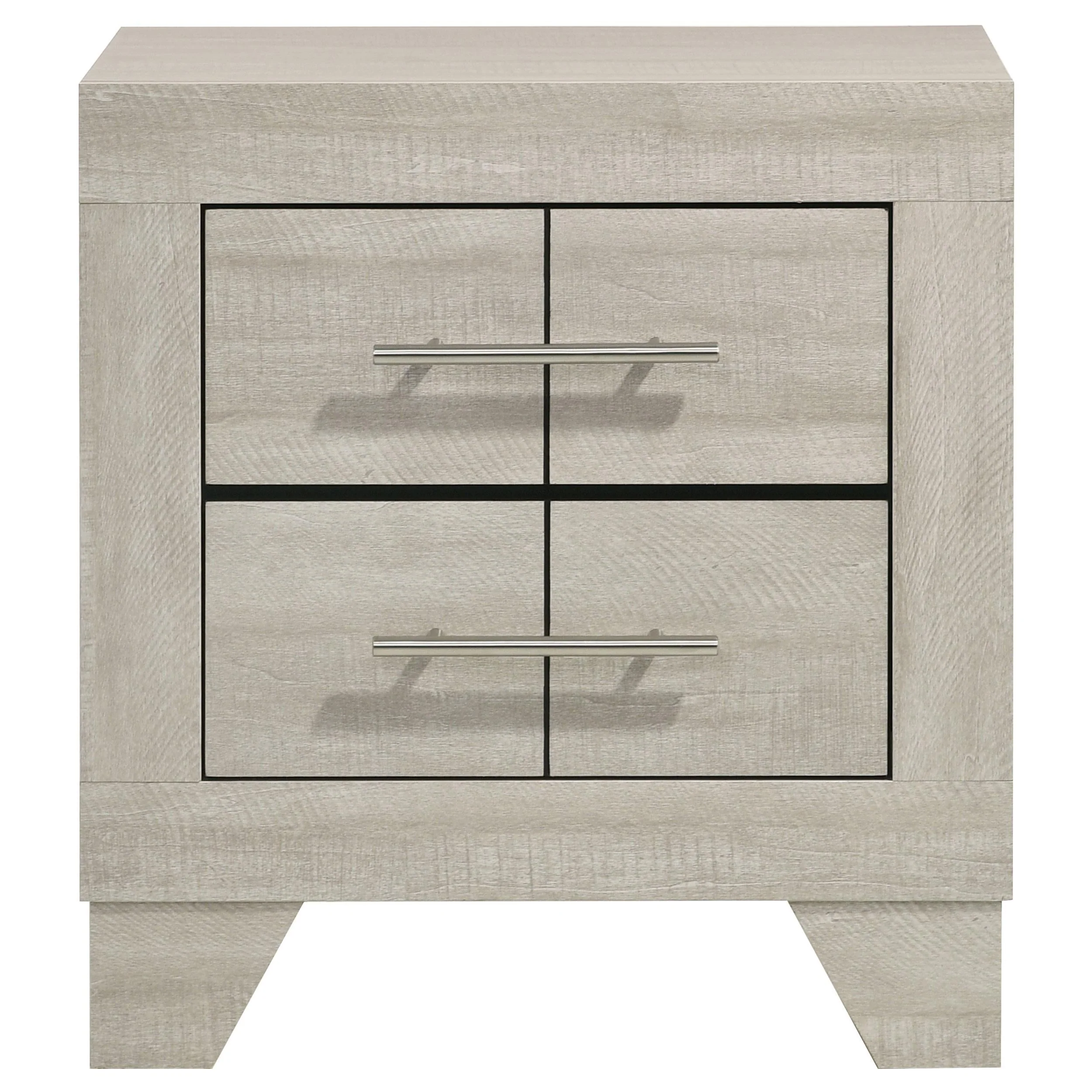 Trenton Rustic Cream 2-Drawer Nightstand - Image 3