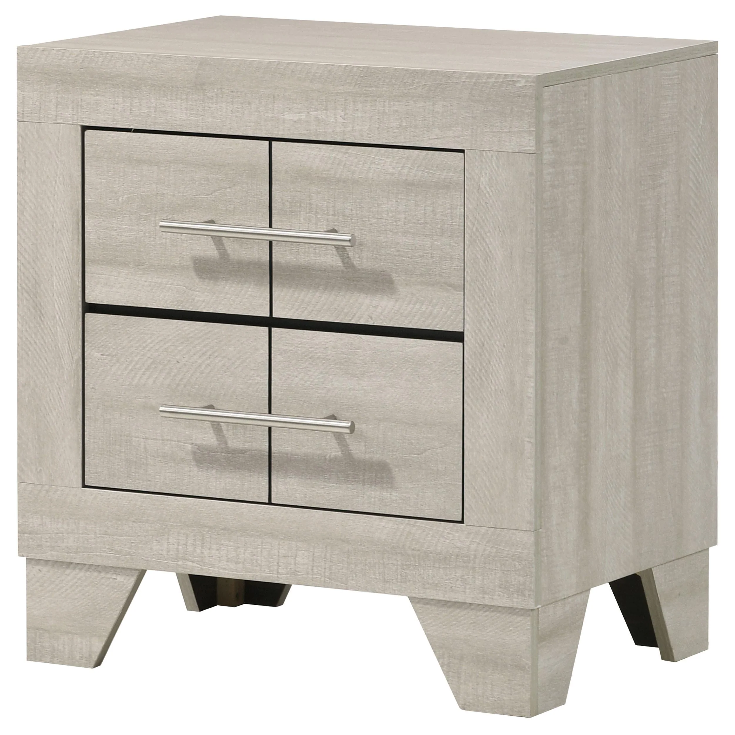 Trenton Rustic Cream 2-Drawer Nightstand - Image 4