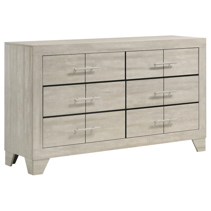 Trenton Rustic Cream 5-piece Queen Bedroom Set - Image 7