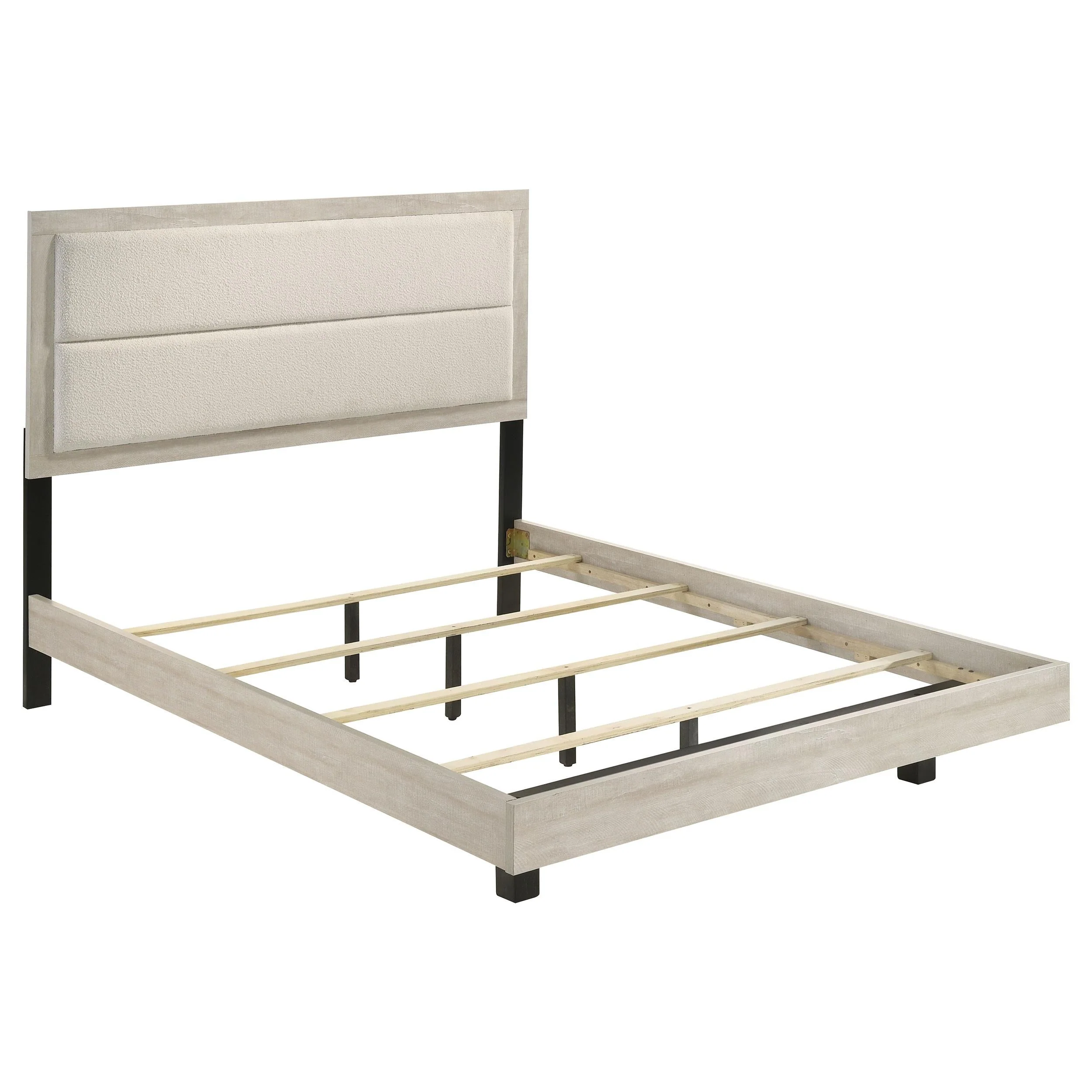 Trenton Rustic Cream 54-inch Wood Queen Panel Bed - Image 3