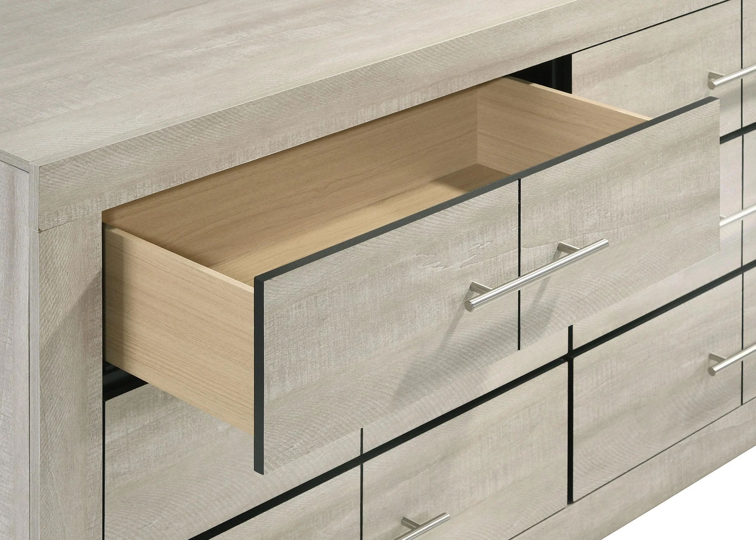 Trenton Rustic Cream 6-Drawer Bedroom Dresser - Image 10