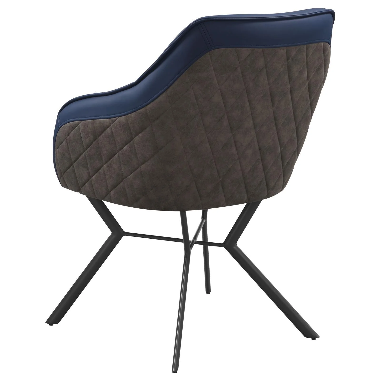 Trevon Upholstered Tufted Side Chairs (Set of 2) Blue/Brown - Image 5
