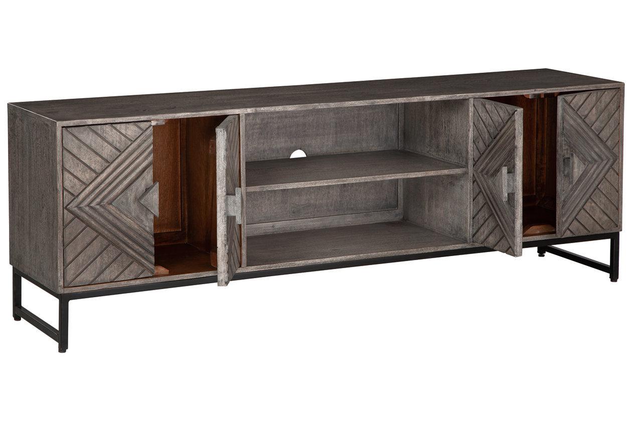 Treybrook Distressed Gray Accent Cabinet - Image 2