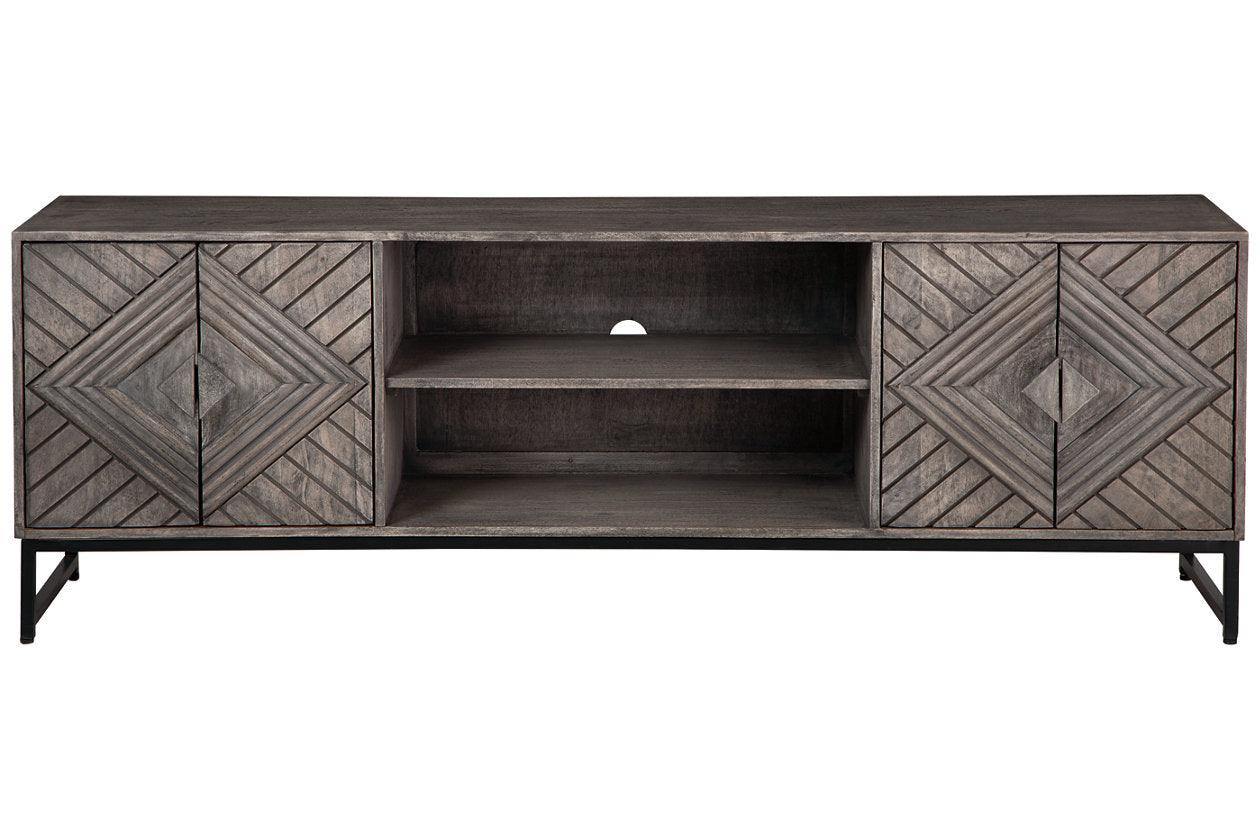 Treybrook Distressed Gray Accent Cabinet - Image 3