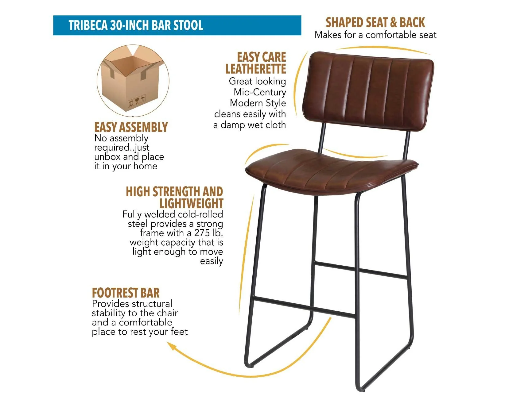 Tribeca 30″ Bar Stool - Image 8
