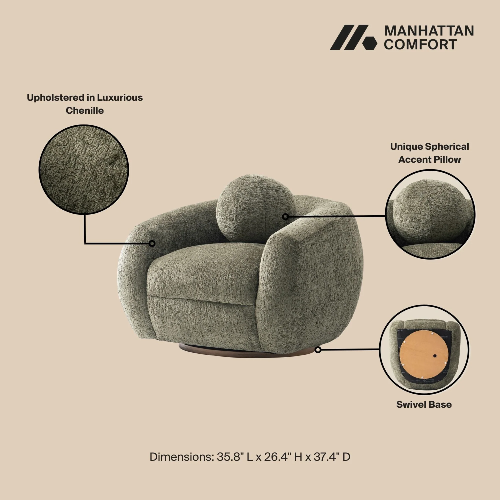 Tribeca Accent Chairs in Olive Green (set of 2) - Image 3