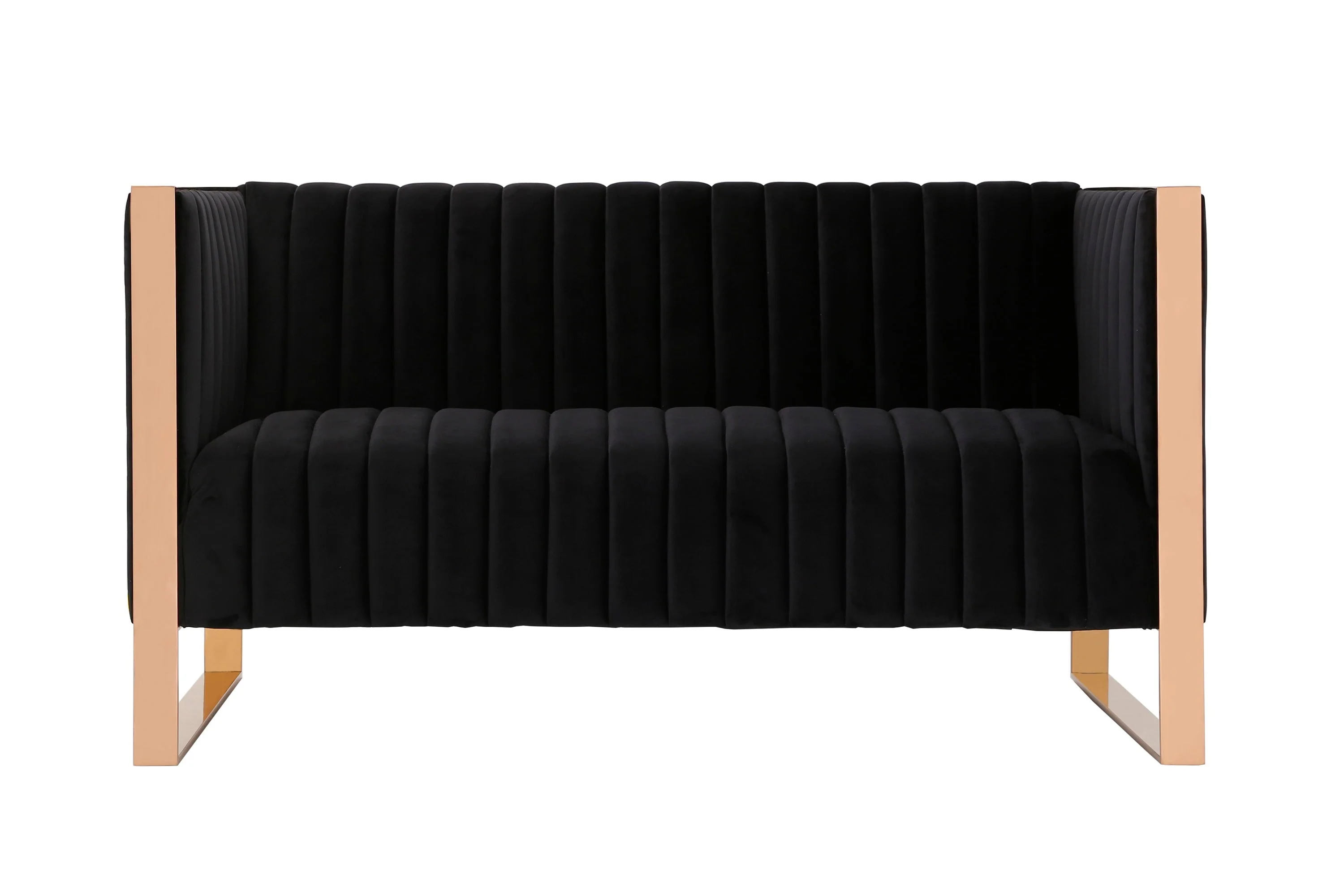 Trillium 3 Piece - Sofa, Loveseat and Armchair Set in Black and Gold - Image 7