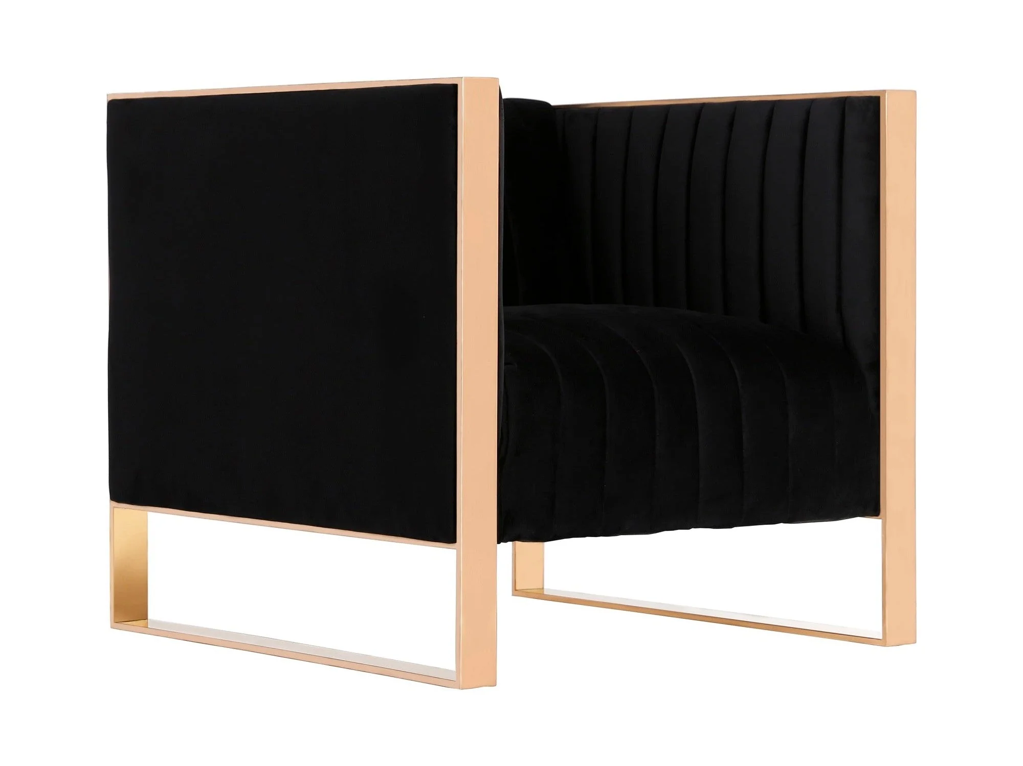 Trillium Accent Chair in Black and Gold