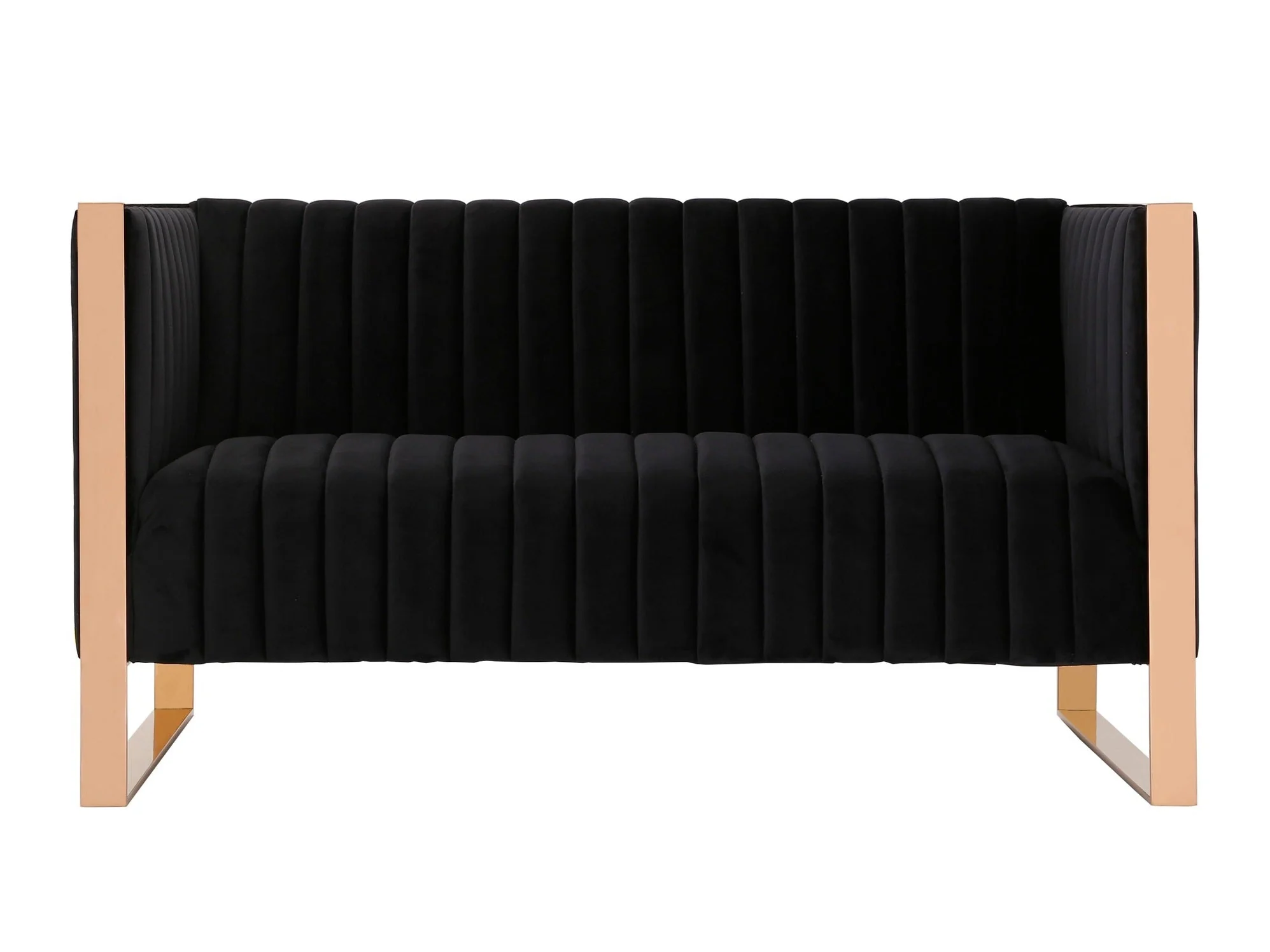 Trillium Loveseat in Black and Gold
