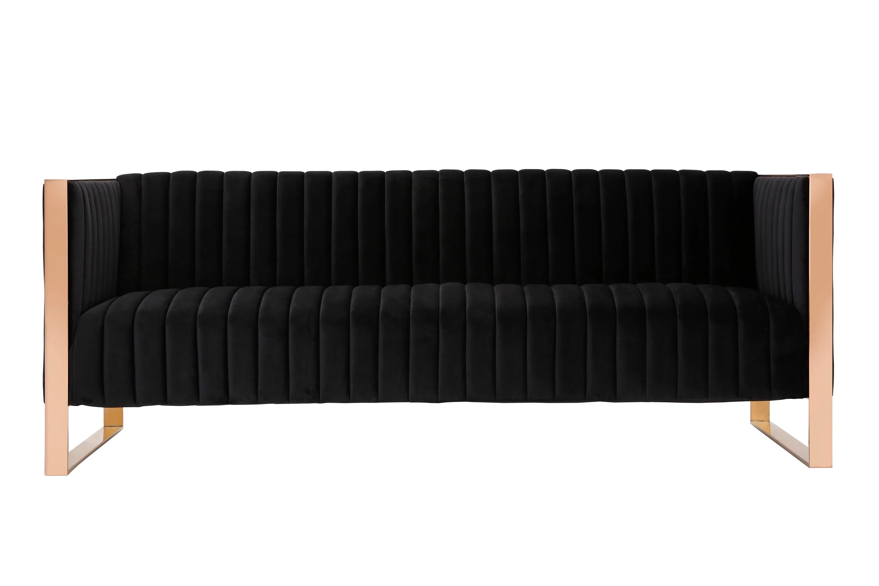 Trillium Sofa and Armchair in Black and Gold (set of 3) - Image 6