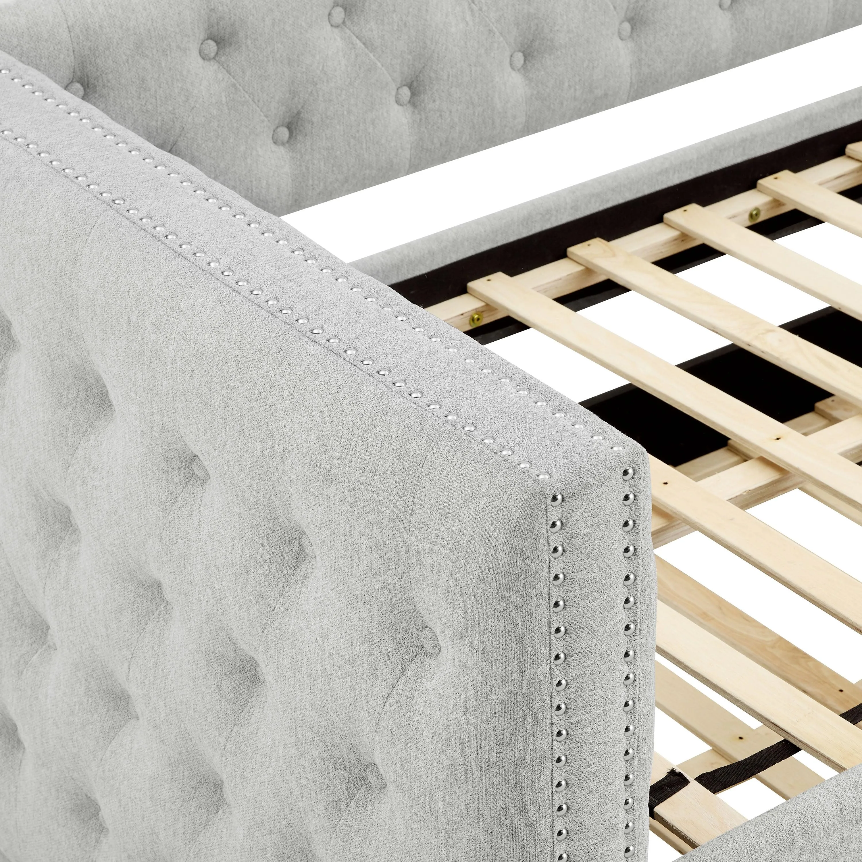 Trina Dove Gray Twin Daybed with Trundle - Image 4