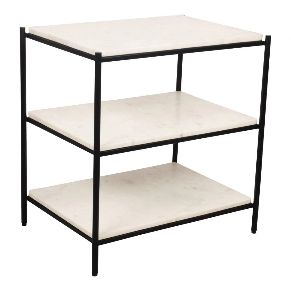 Trine Nightstand White Marble - Image 2