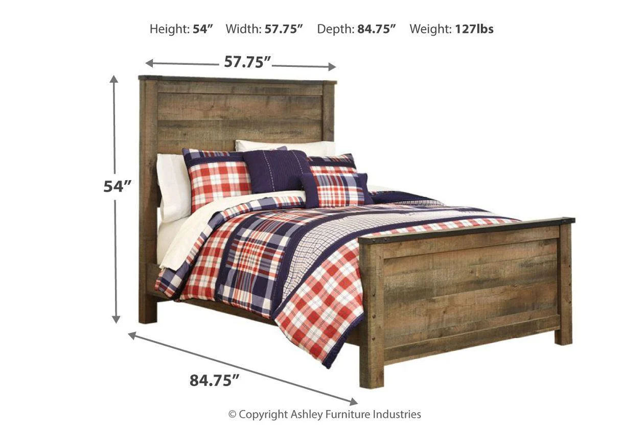 Trinell Brown Full Panel Bed - Image 3