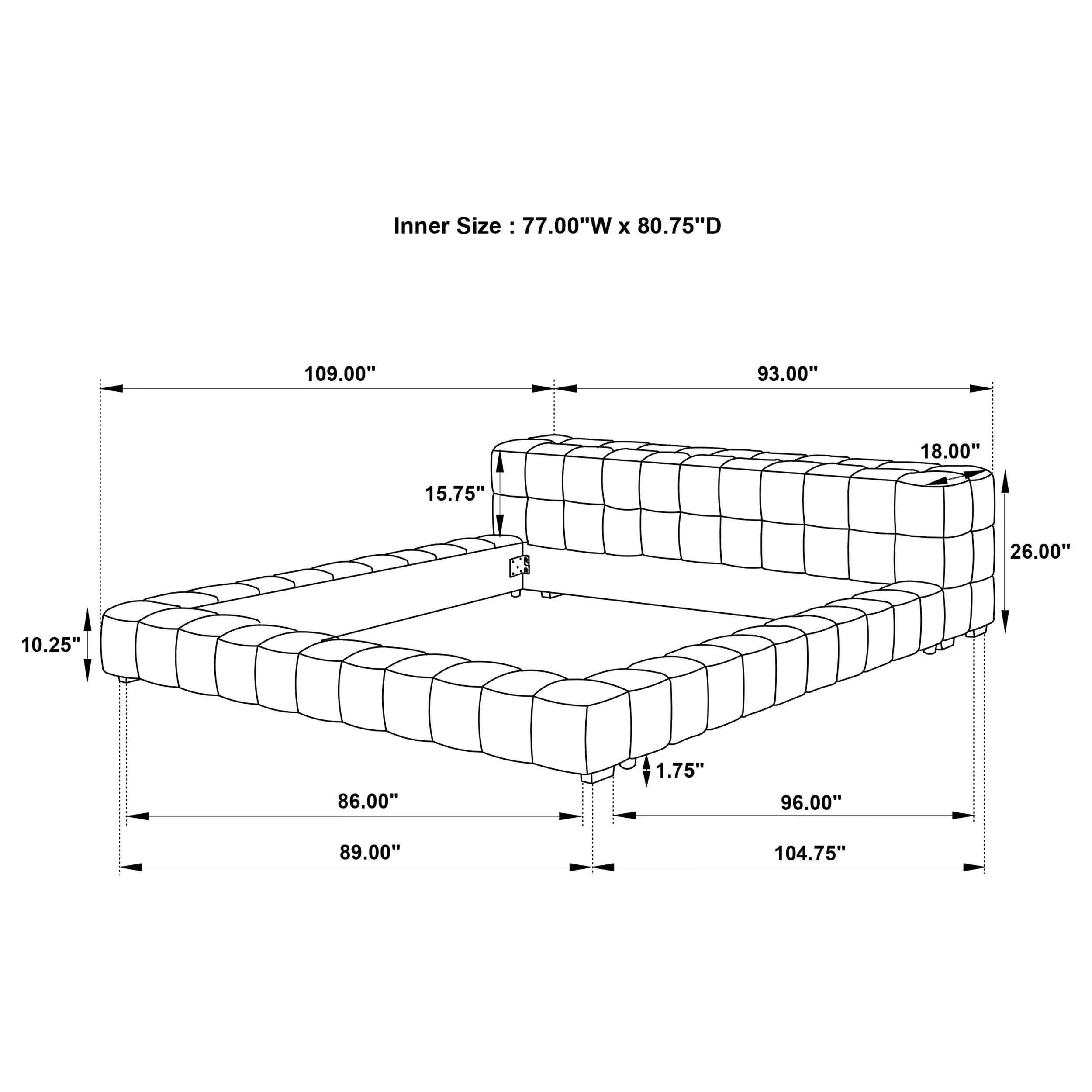 Trinity Green Upholstered Eastern King Platform Bed - Image 6