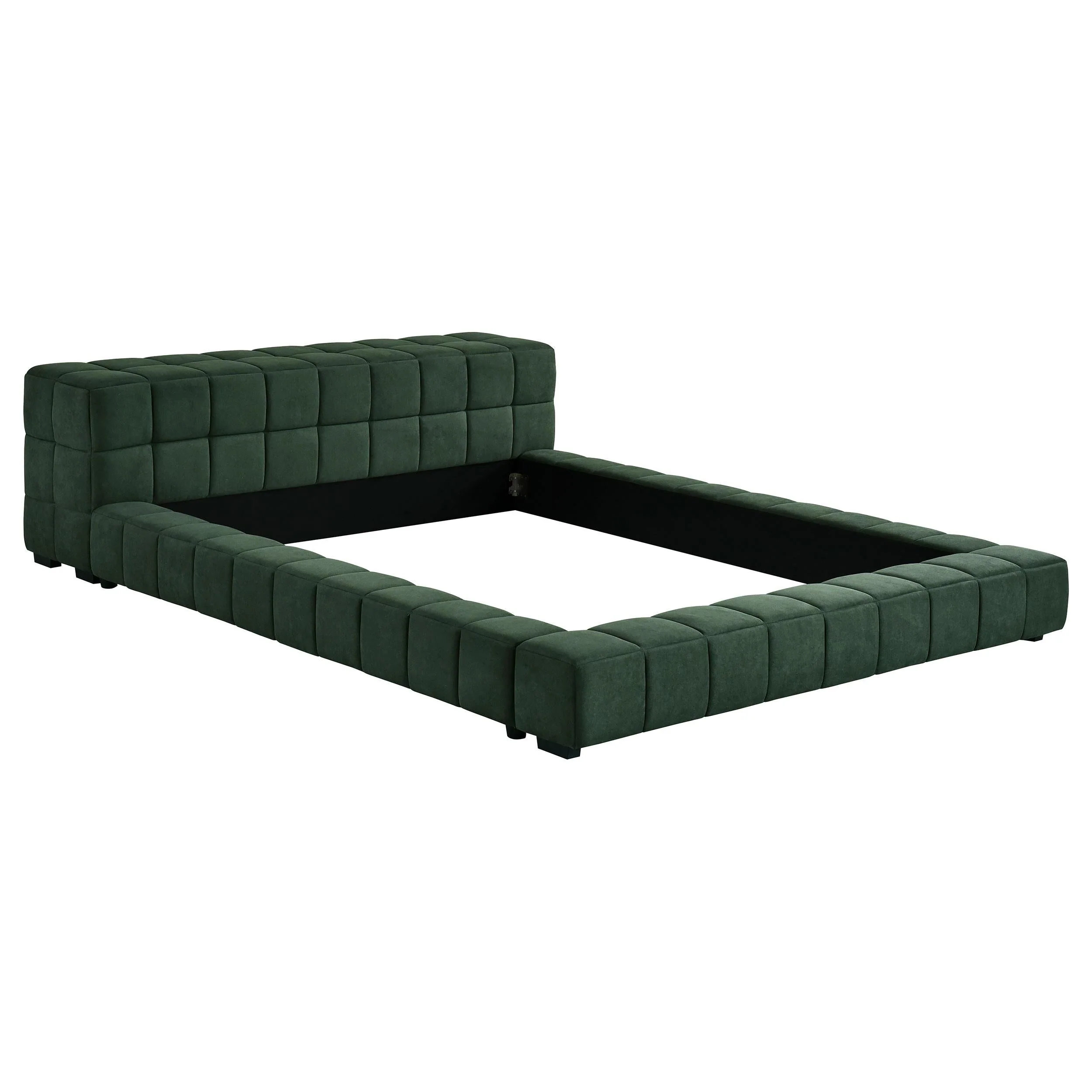 Trinity Green Upholstered Full Platform Bed - Image 3