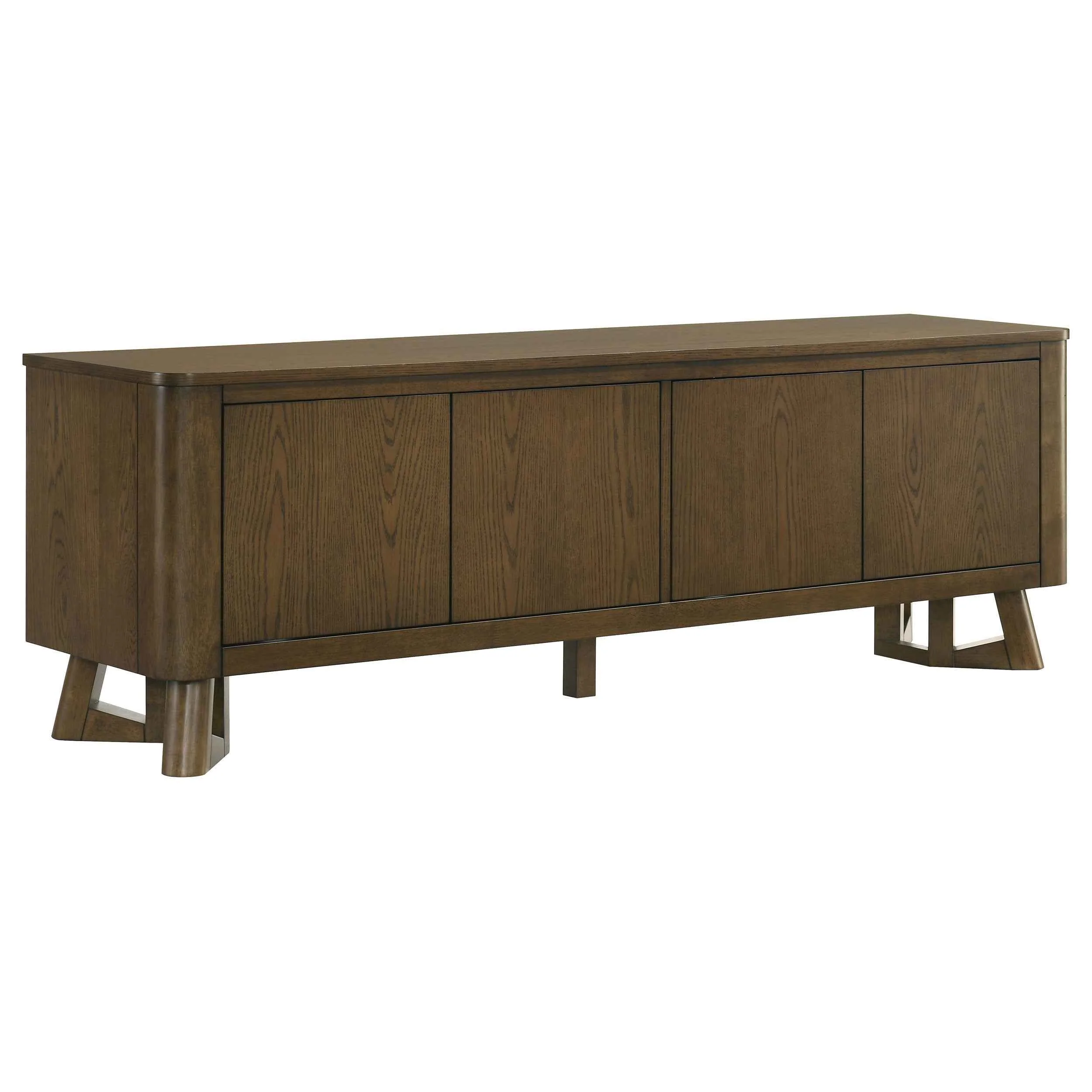 Trotter Brown 71-inch 4-Door Wood TV Stand Media Console - Image 2