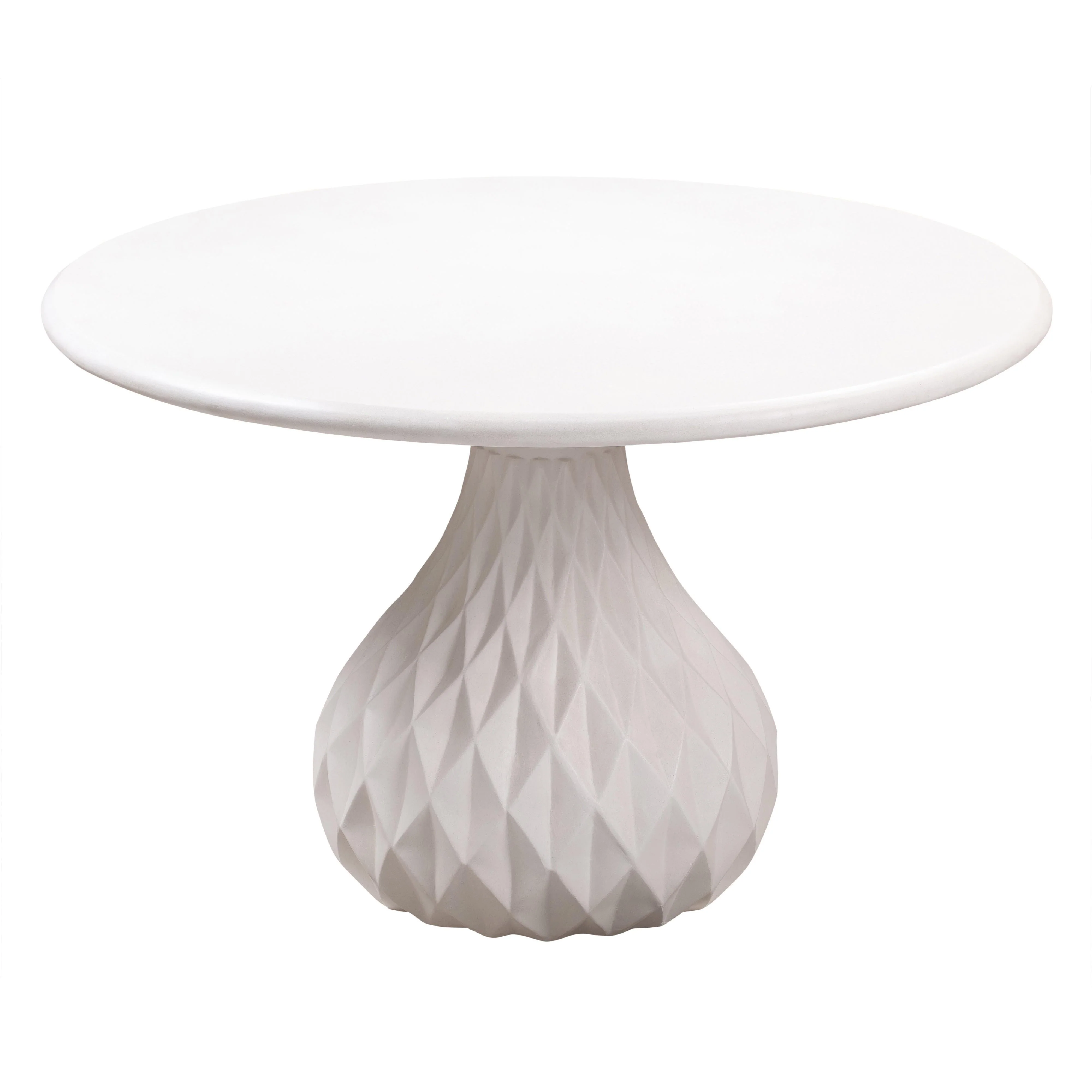 Tulum Ivory Concrete Indoor / Outdoor 47" Round Dining Table - Image 3