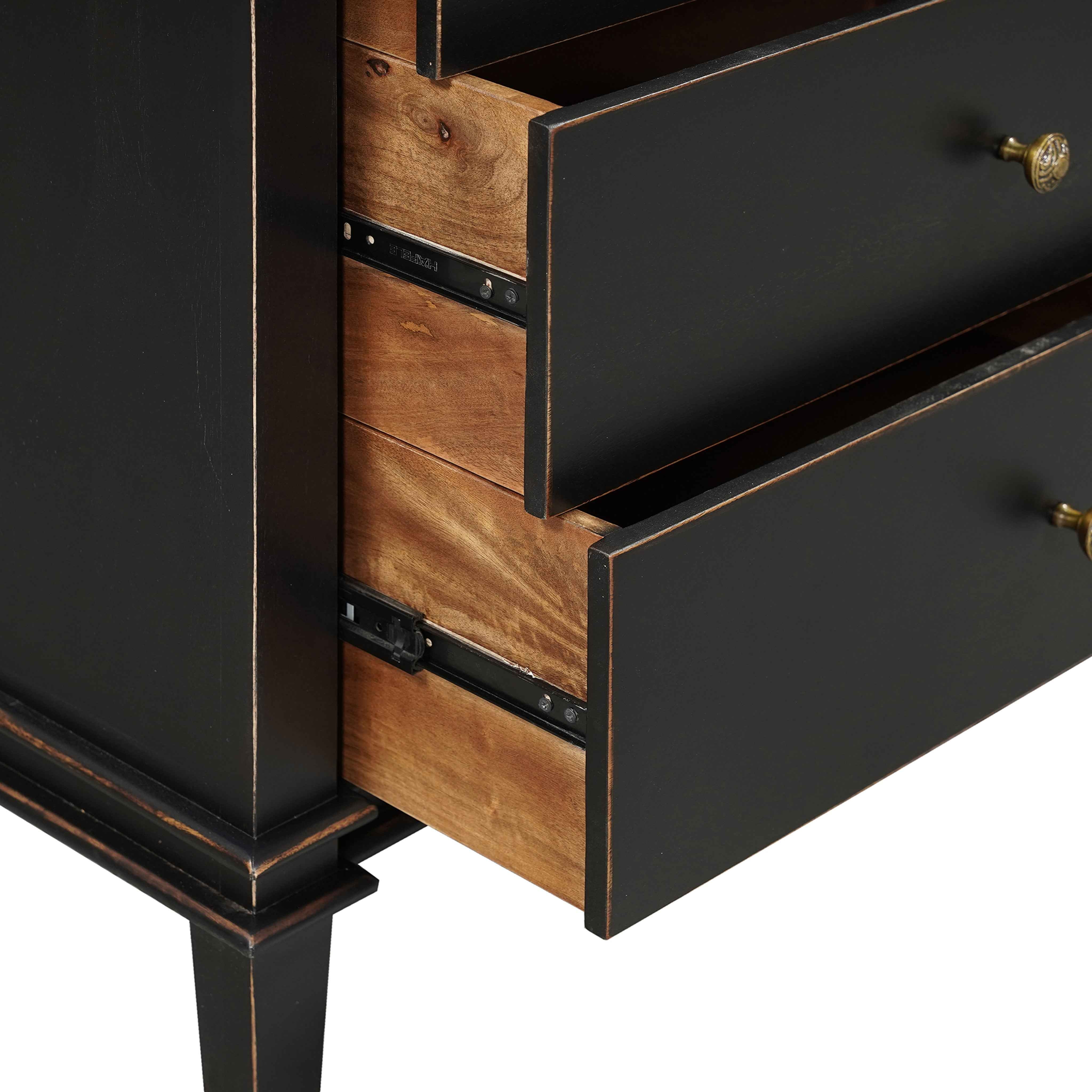 Turin 70" Dresser in Distressed Black - Image 10