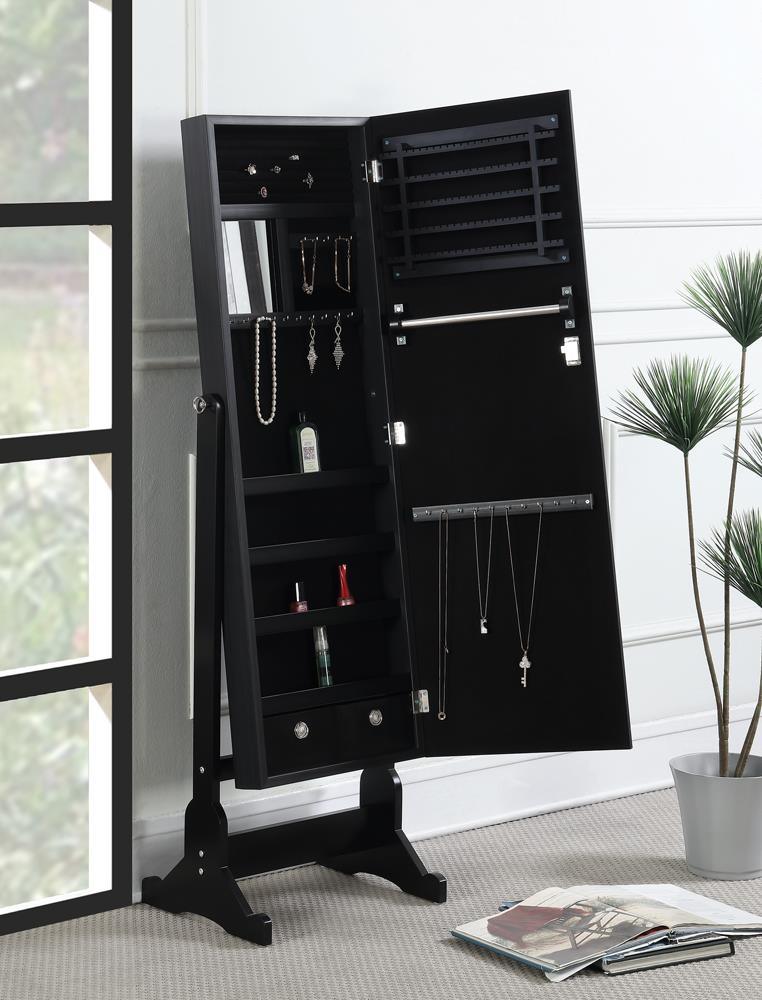 Tutuola Black Jewelry Cheval Mirror - Image 5