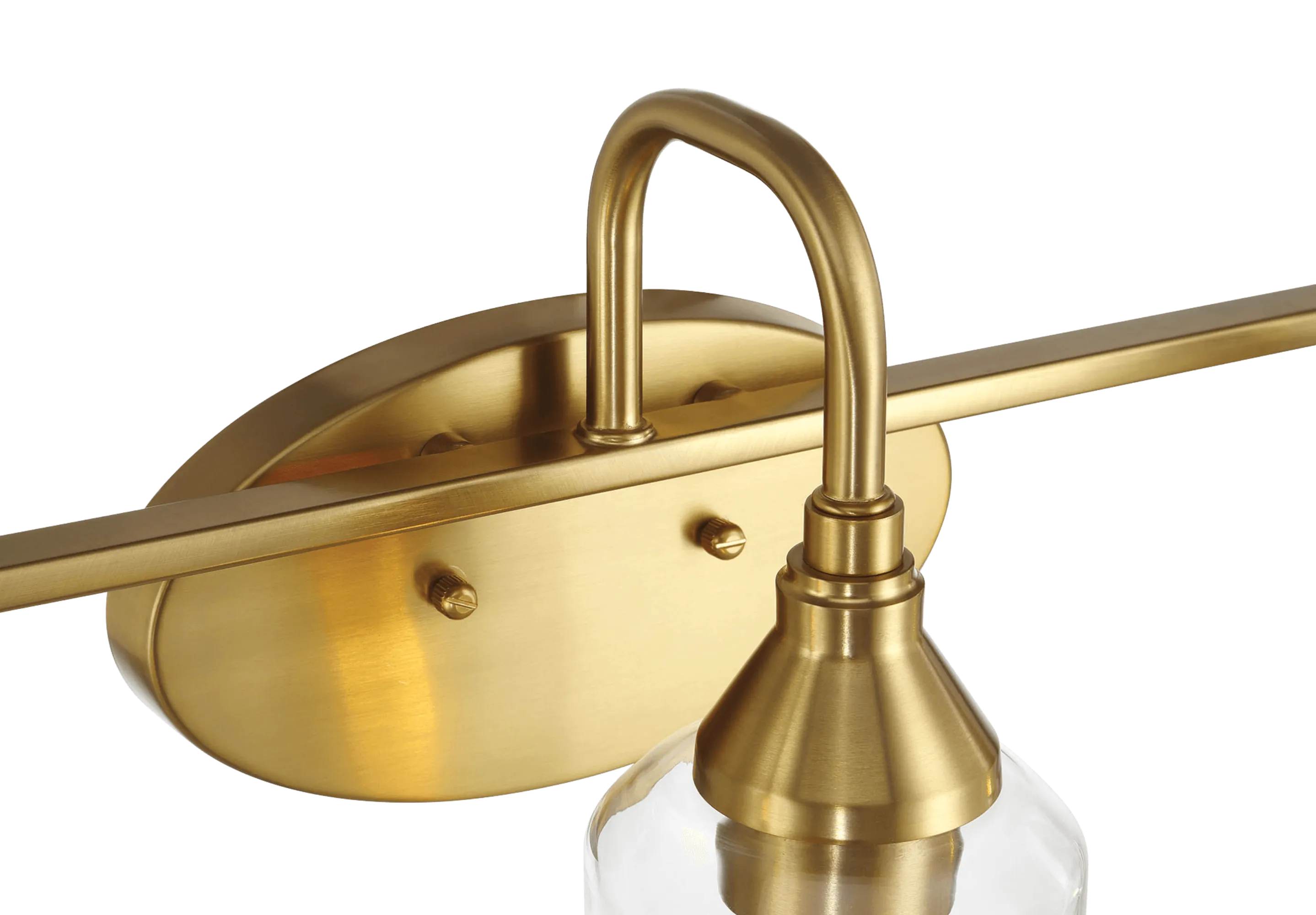 Twilight Three Lights Brushed Gold Contemporary Vanity Light 22"W × 10"H × 7.48"E with Clear Glass - Image 8
