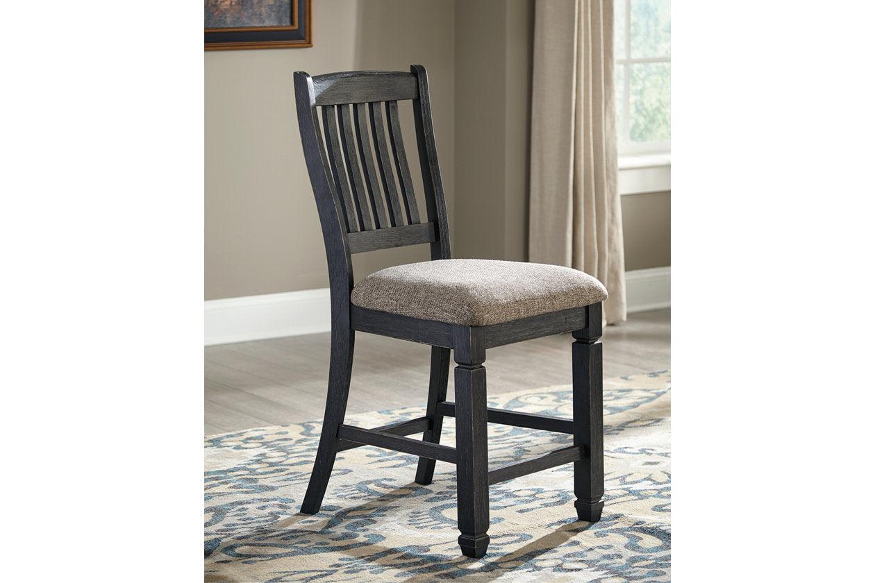 Tyler Creek Black/Grayish Brown Counter Height Barstool, Set of 2