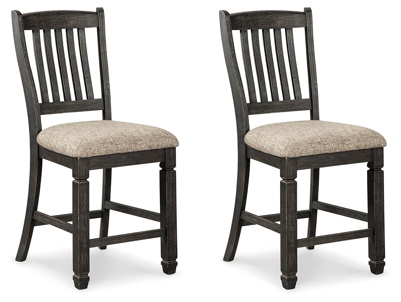 Tyler Creek Black/Grayish Brown Counter Height Barstool, Set of 2 - Image 13