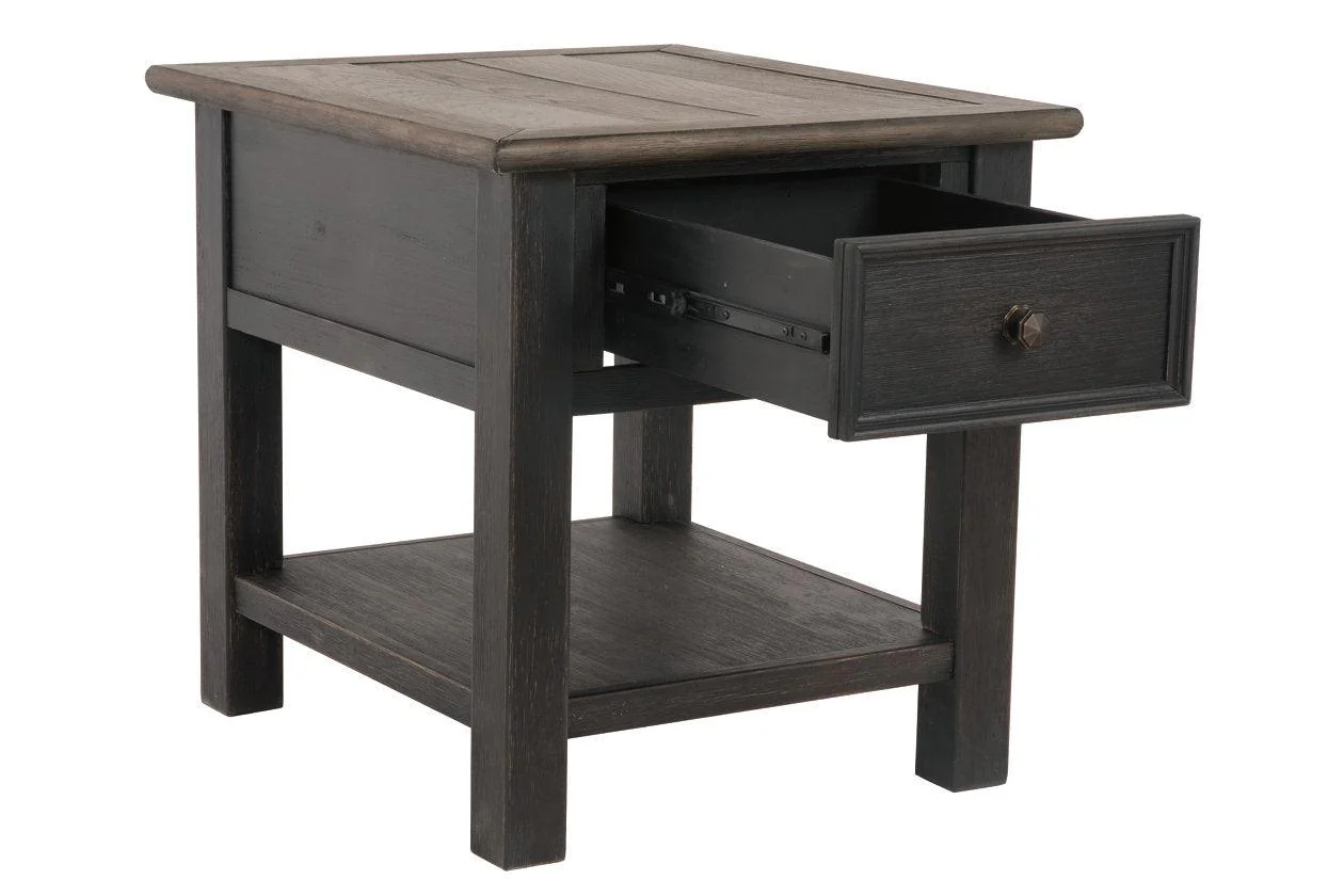Tyler Creek Grayish Brown/Black End Table - Image 2