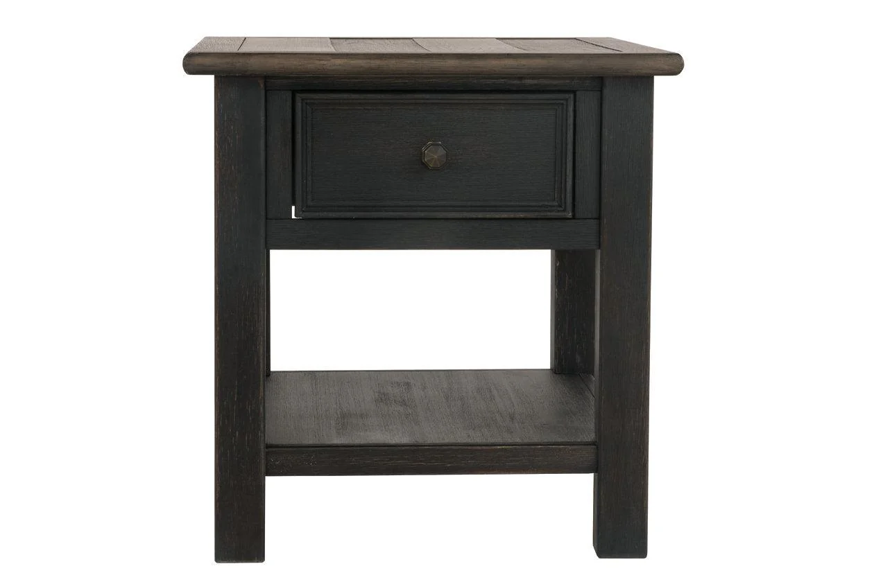 Tyler Creek Grayish Brown/Black End Table - Image 6