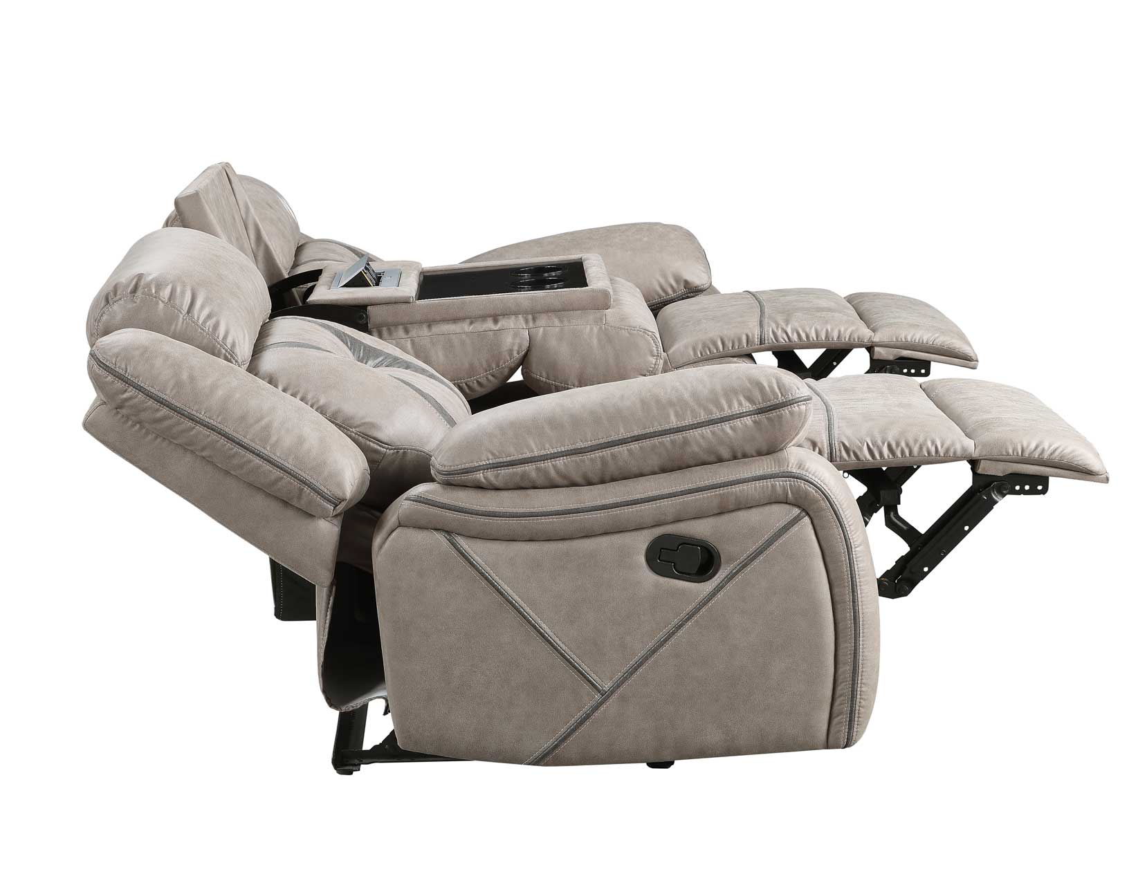 Tyson Gray/Dark Gray 3-Piece Manual Reclining Set - Image 11