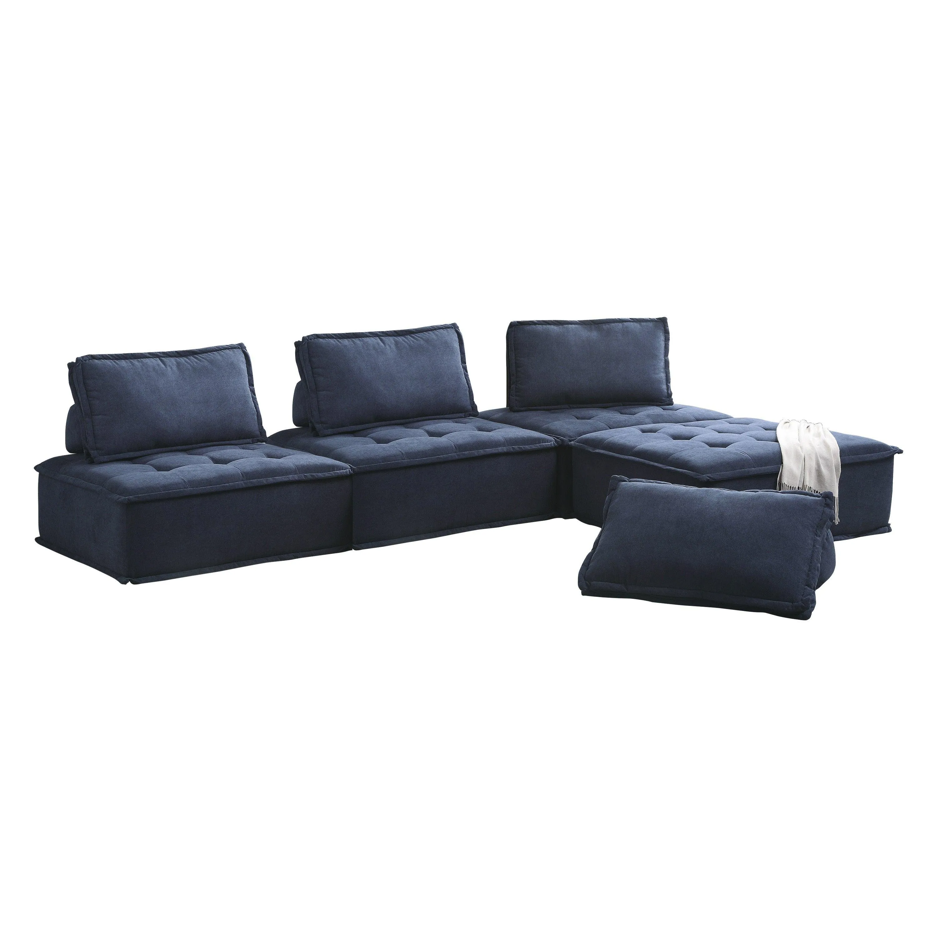 Ulrich Blue Modular 4-Piece Modular Sectional - Image 2