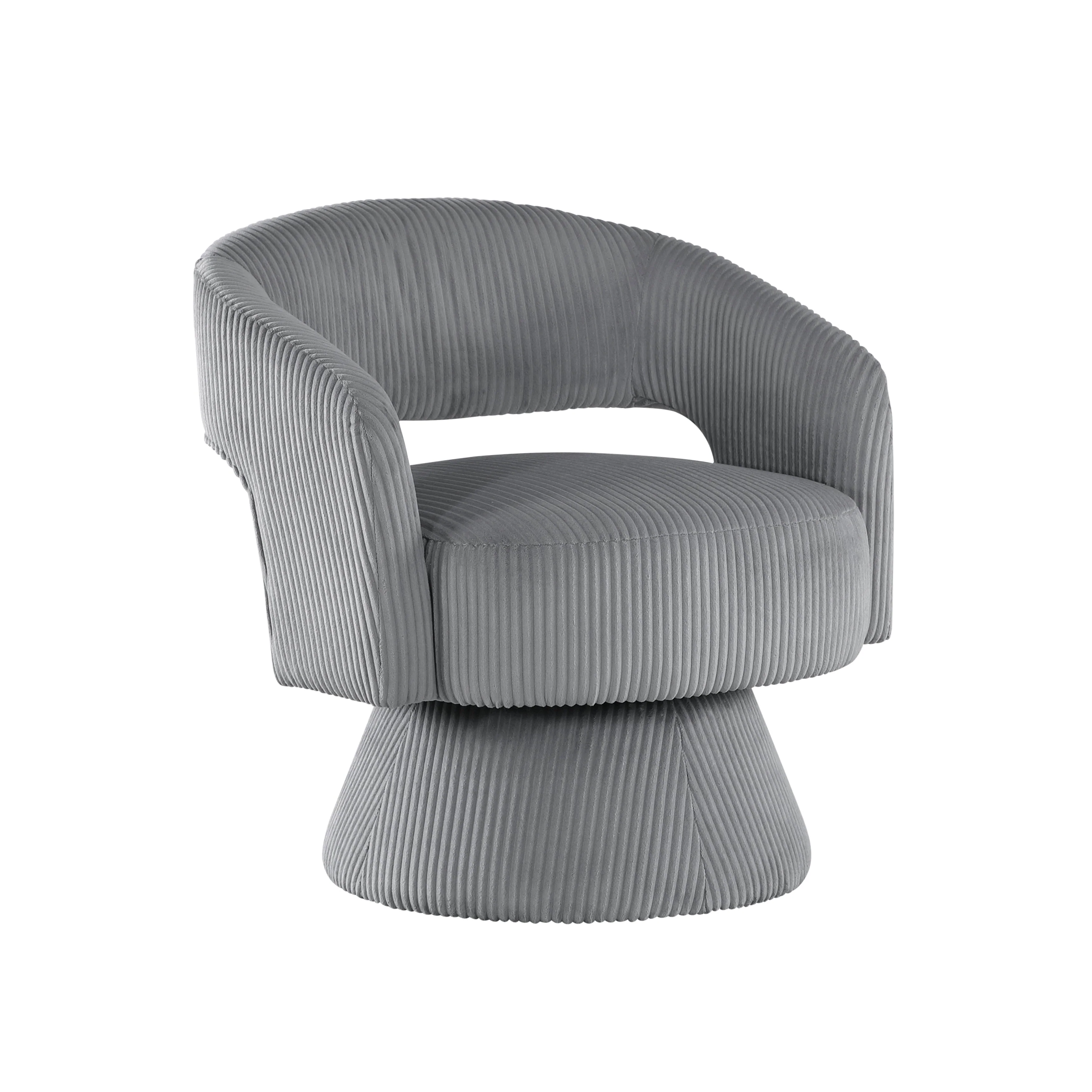 Upton Dark Gray Swivel Accent Chair - Image 2