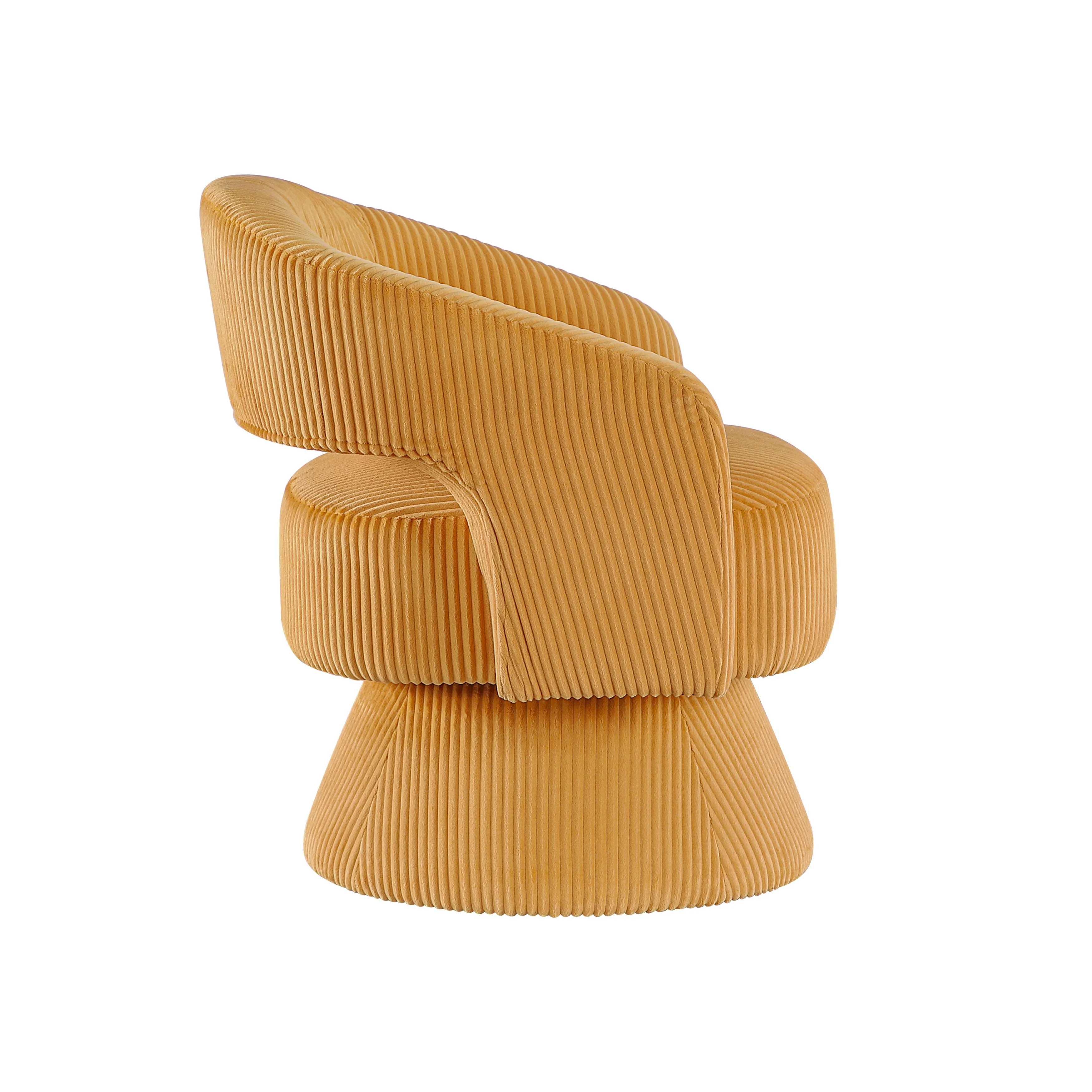 Upton Yellow Swivel Accent Chair - Image 3