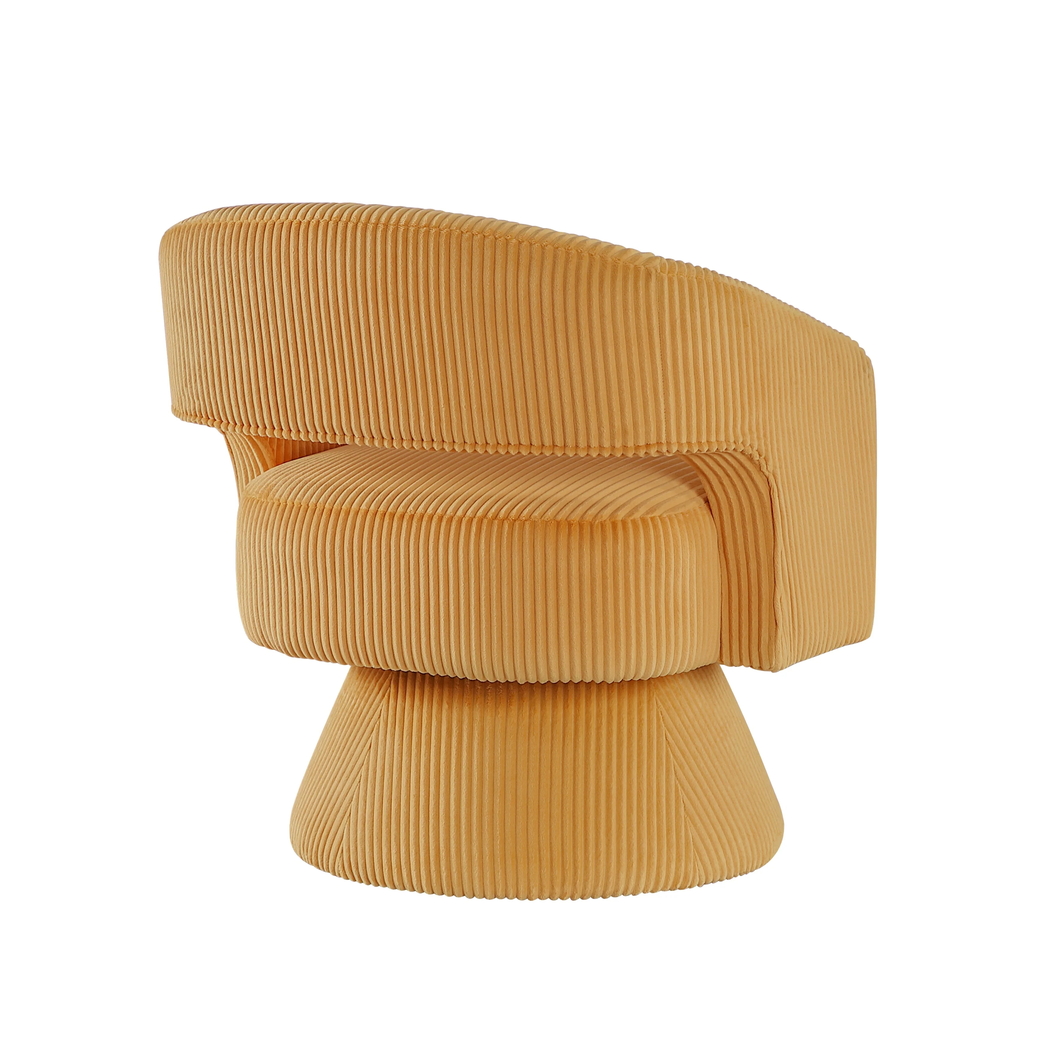 Upton Yellow Swivel Accent Chair - Image 4